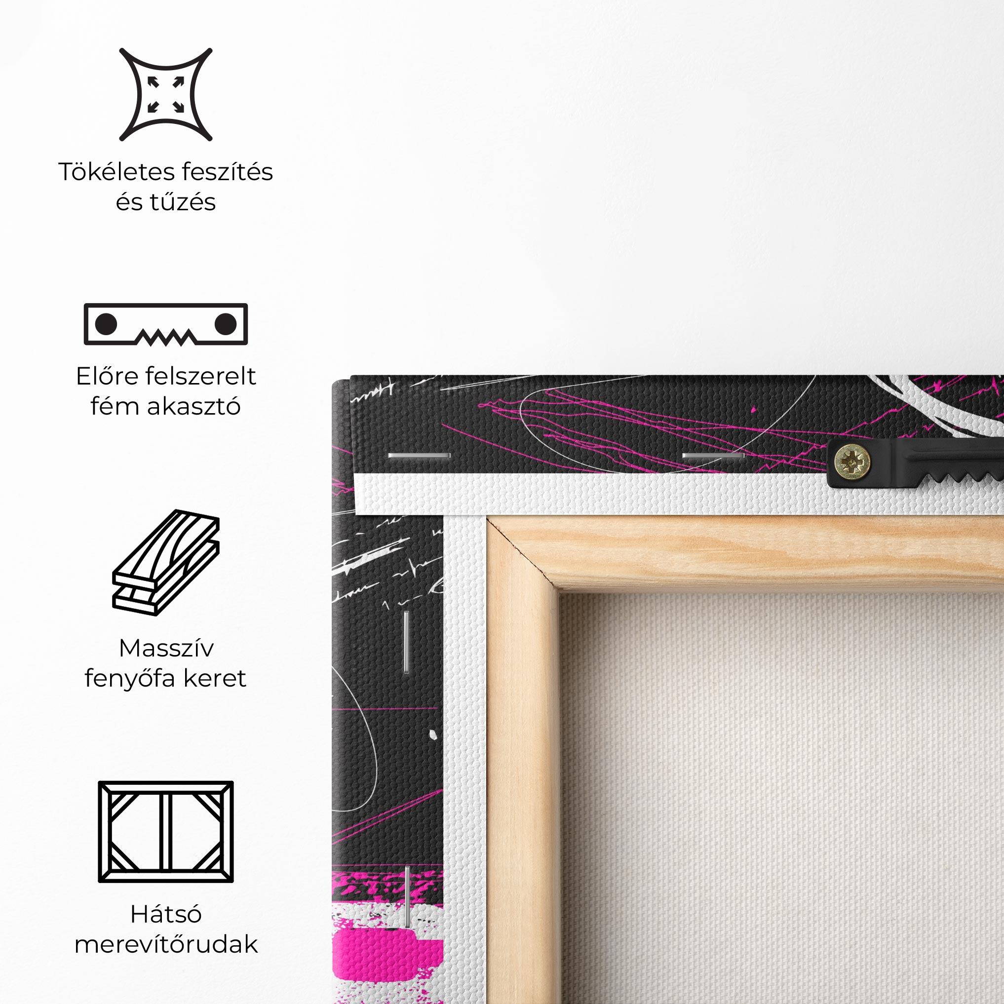 Vászonkép Graffiti Pink Peace mockup 5