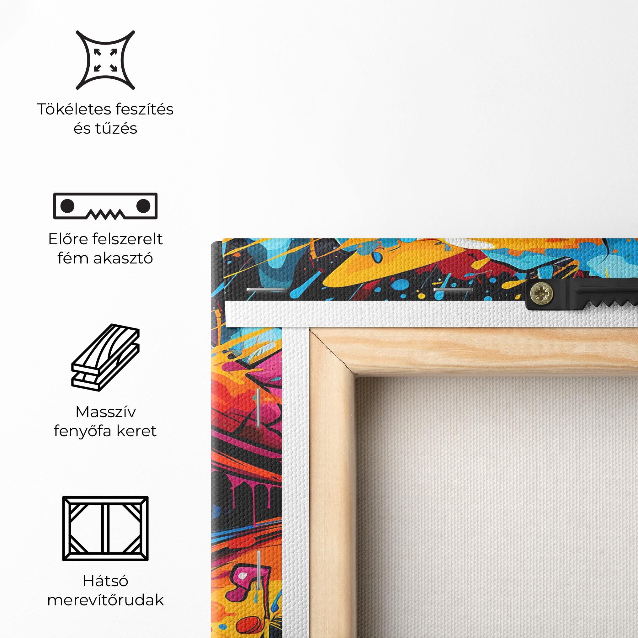 Vászonkép Graffitistyle Eye mockup 5