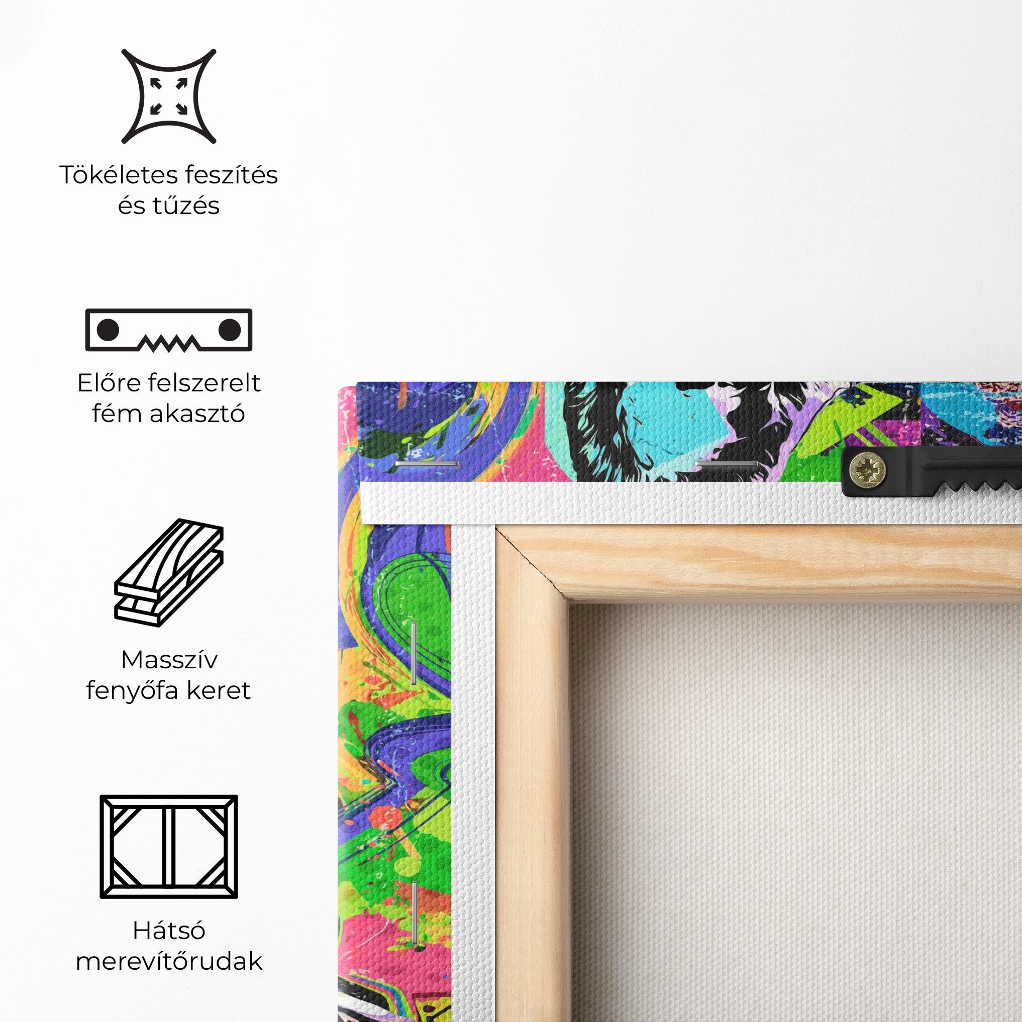 Vászonkép Graffity Bulldog mockup 5