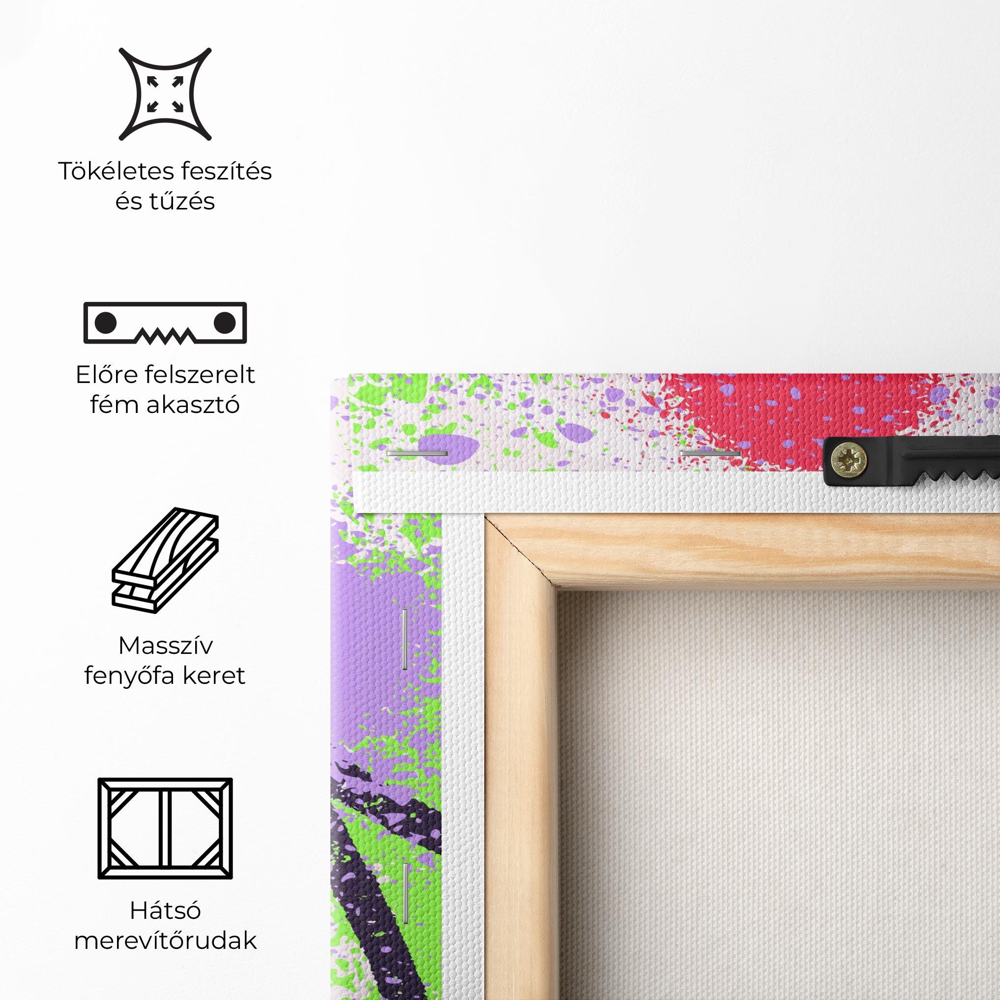 Vászonkép Green Purple Graffiti mockup 5