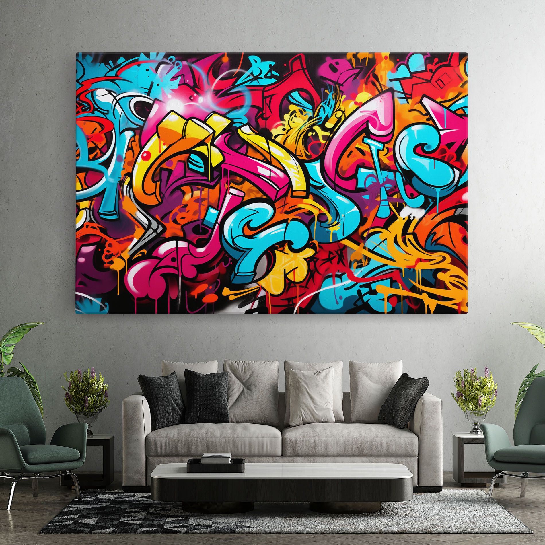 Abstract Graffiti mockup 7