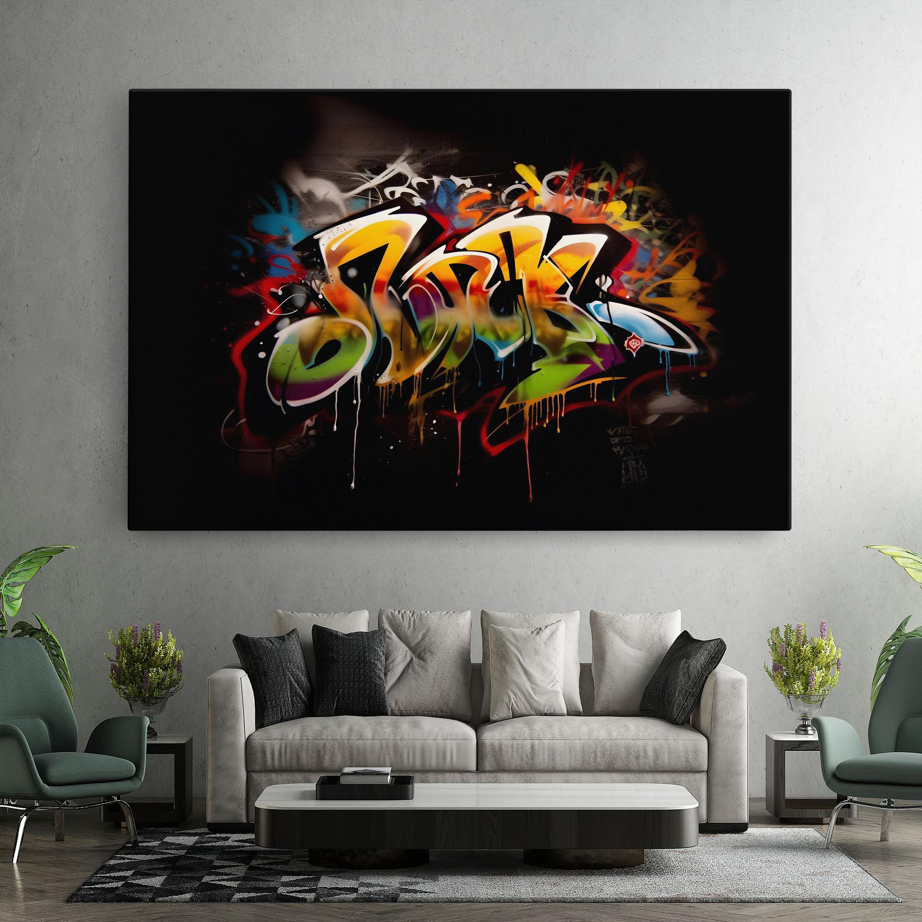 Vászonkép Graffiti Style Wall mockup 7