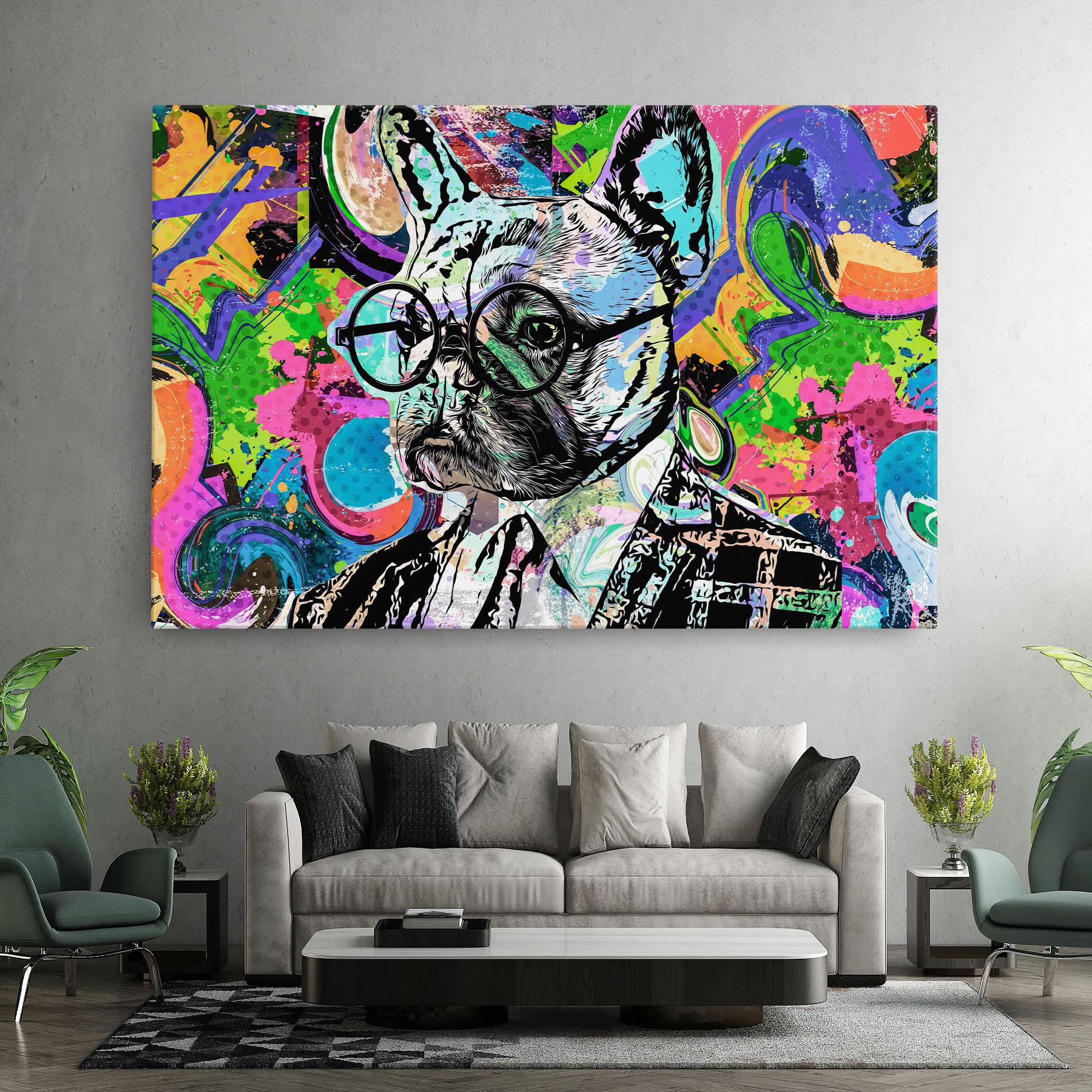 Vászonkép Graffity Bulldog mockup 7