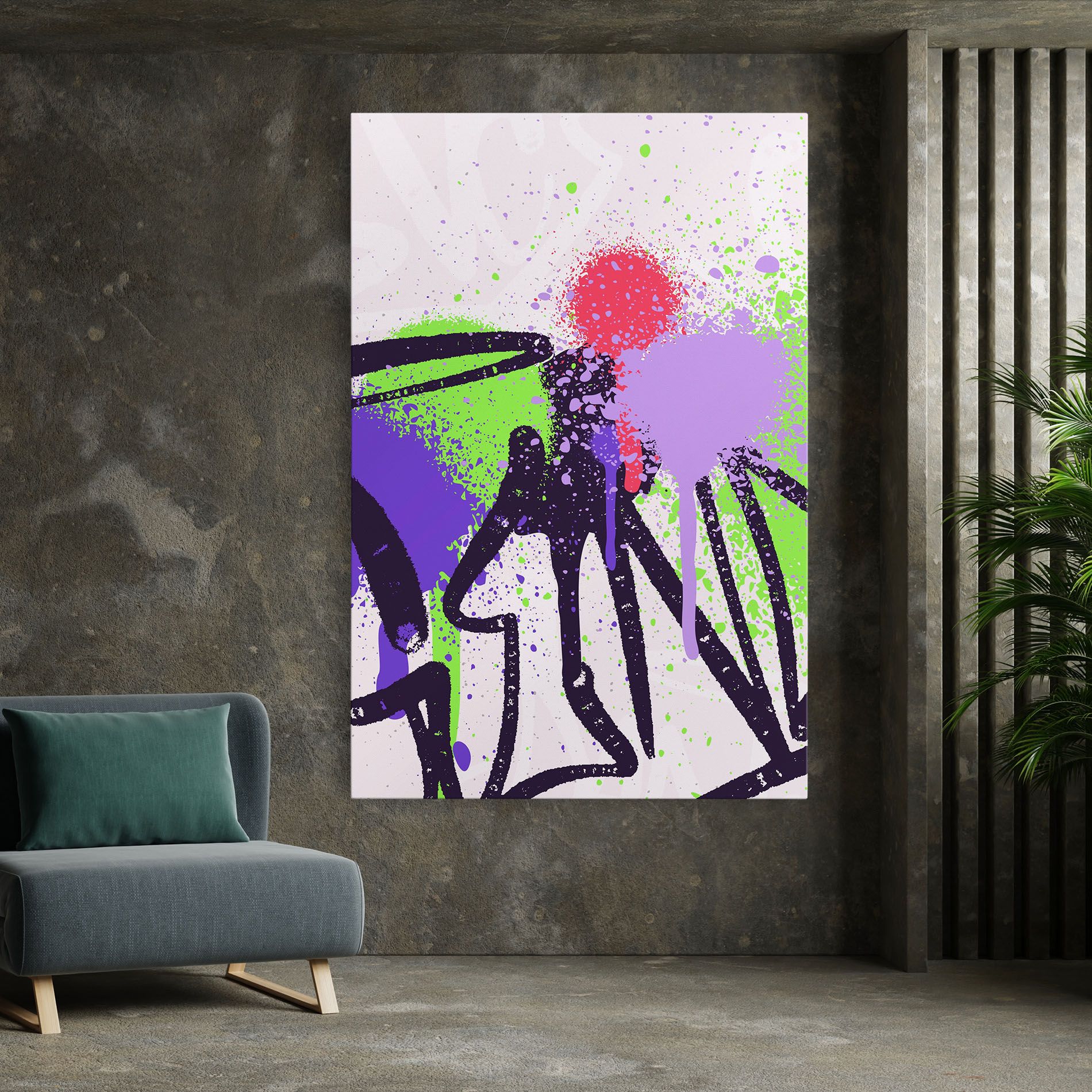 Green Purple Graffiti mockup 7