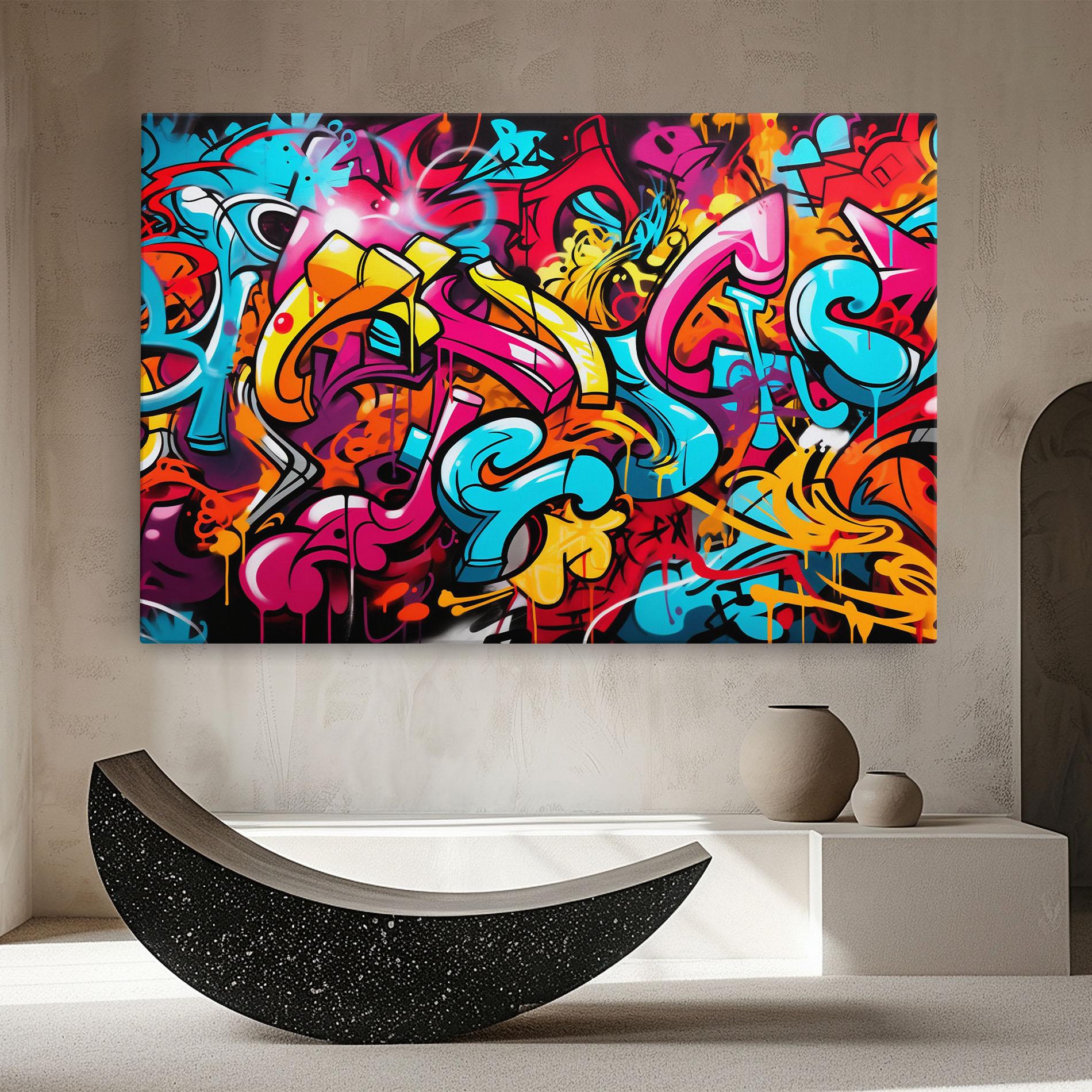 Vászonkép Abstract Graffiti mockup 8