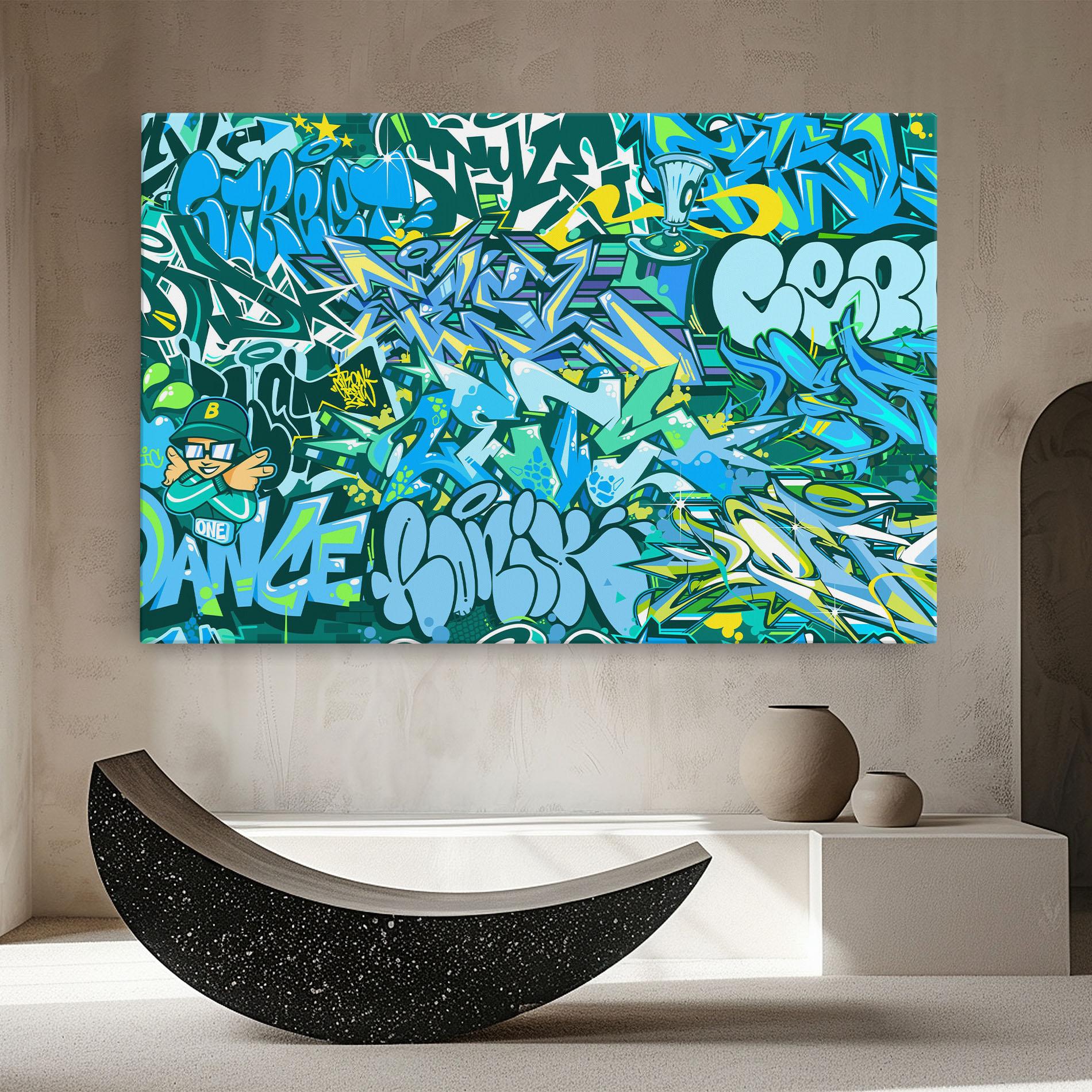 Vászonkép Be One Graffiti mockup 8