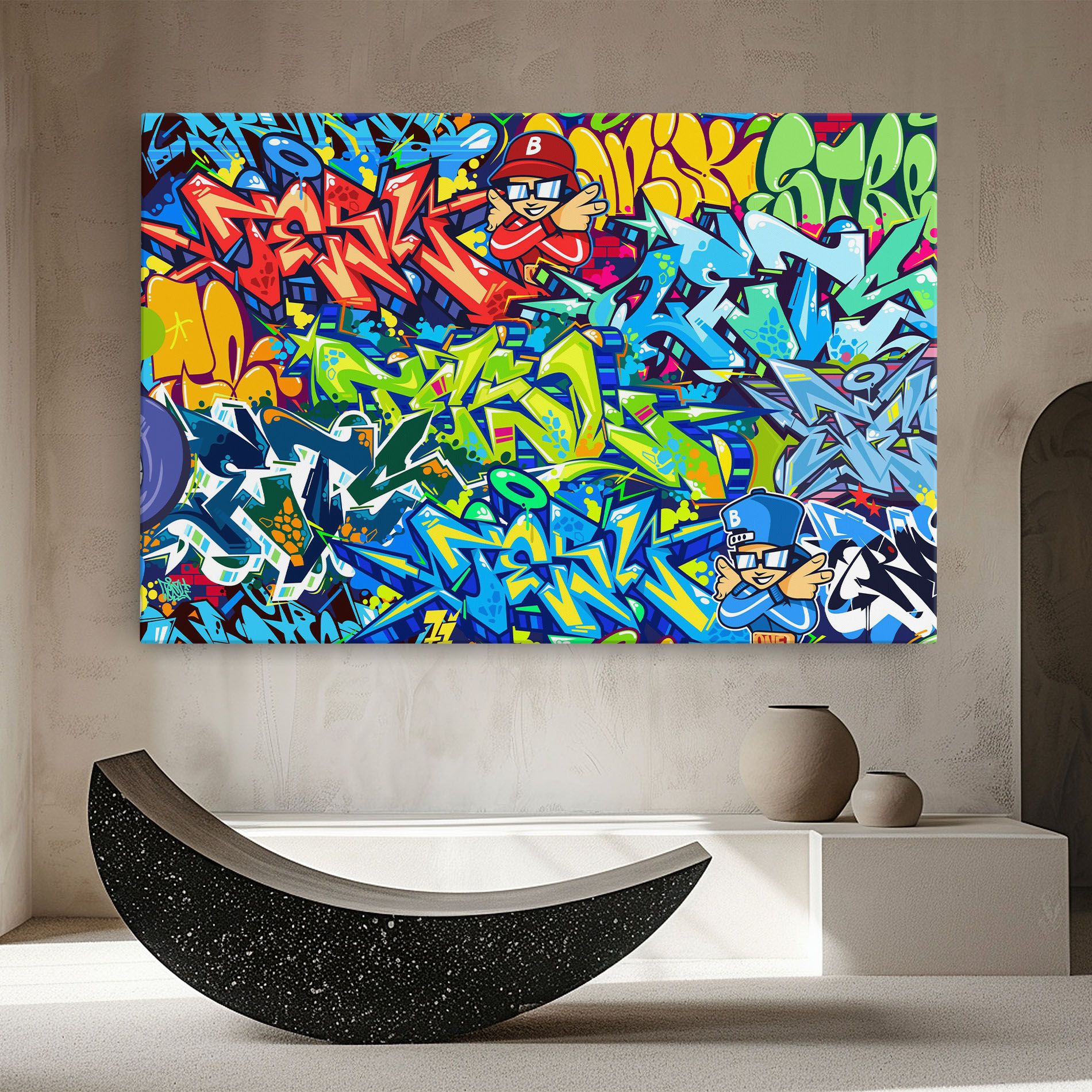 Colorful Graffiti mockup 8