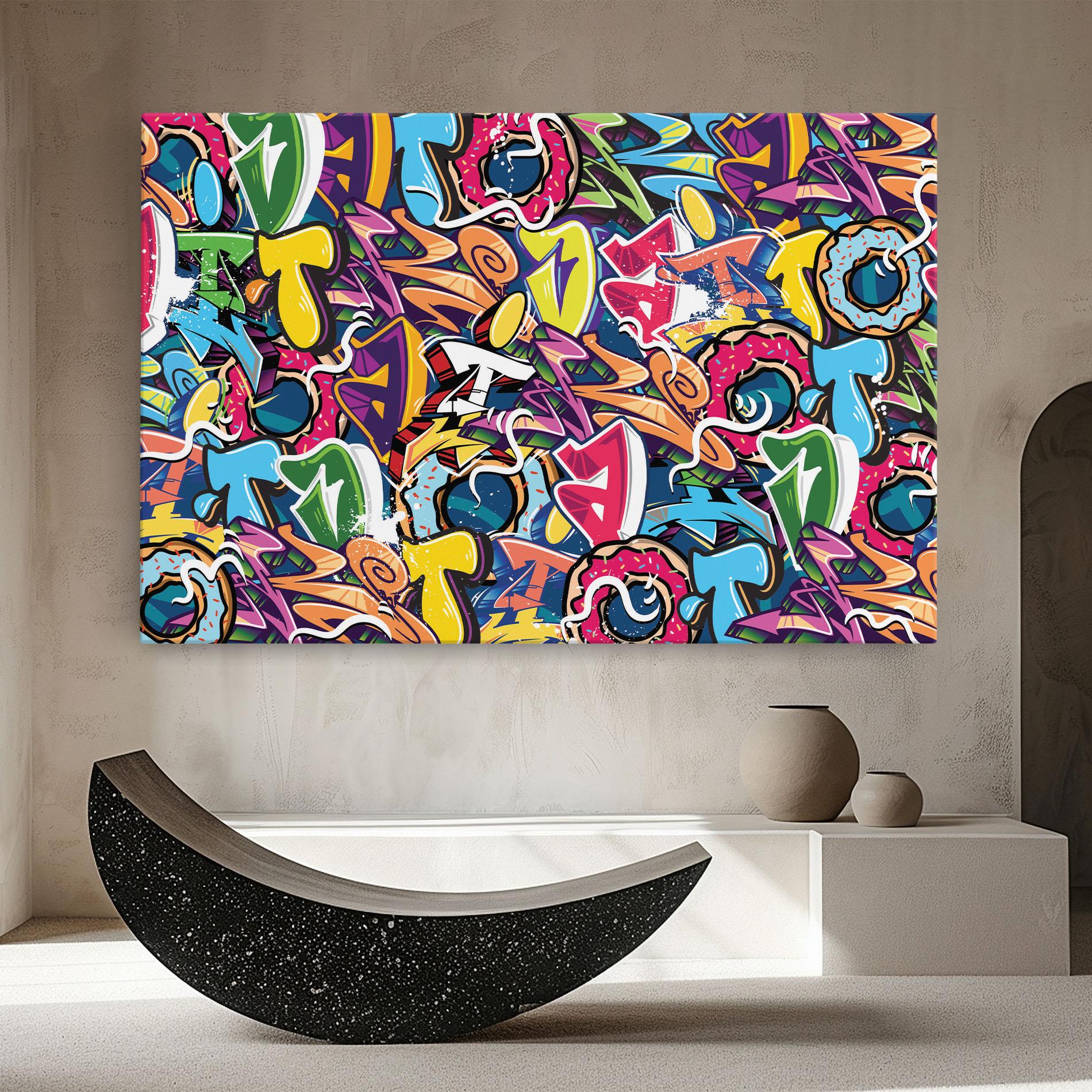 Vászonkép Graffiti Letters mockup 8