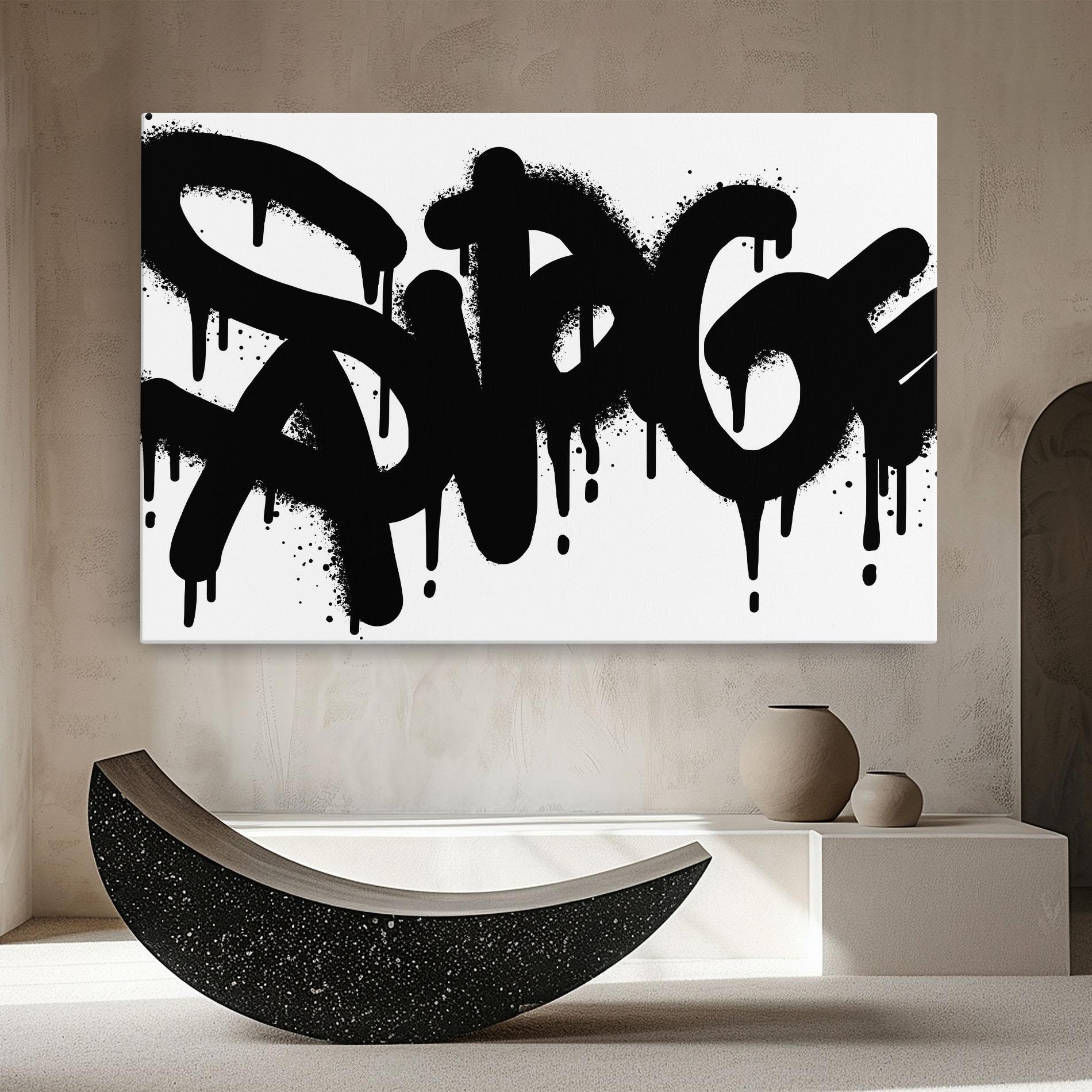 Vászonkép Graffiti Savage mockup 8