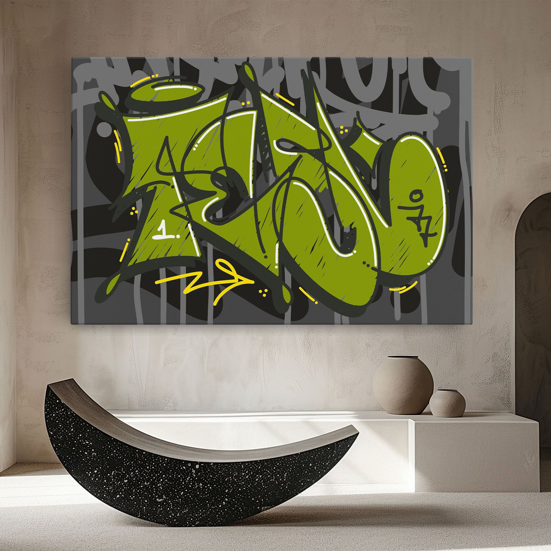 Green Grey Graffti mockup 8