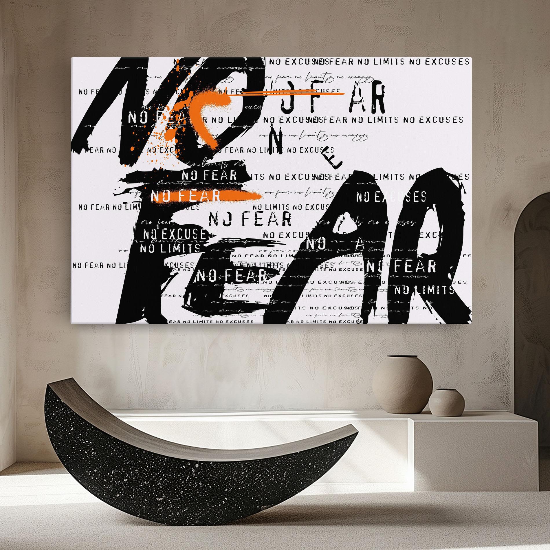 Vászonkép No Fear Graffiti mockup 8