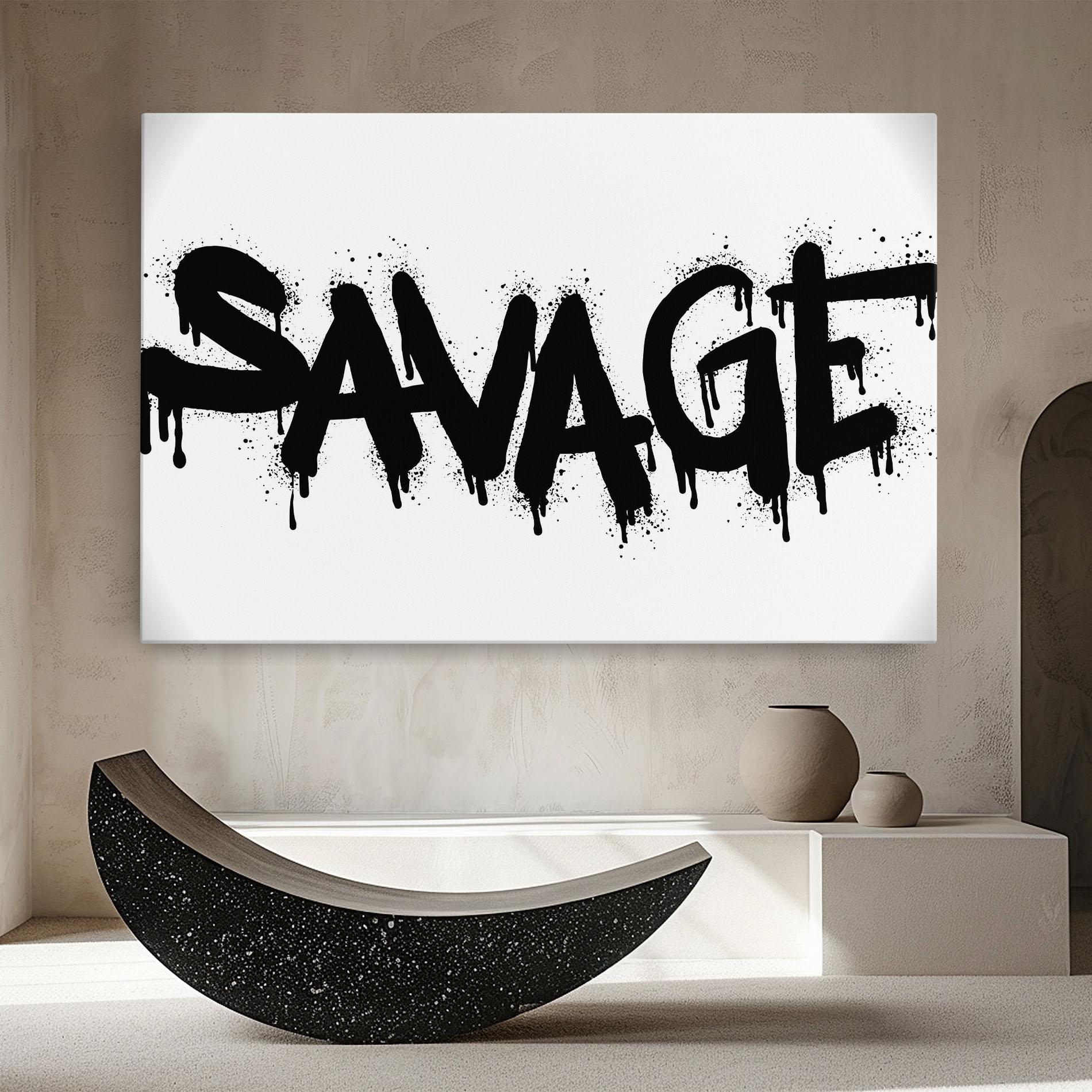Vászonkép Savage Graffiti Spray mockup 8