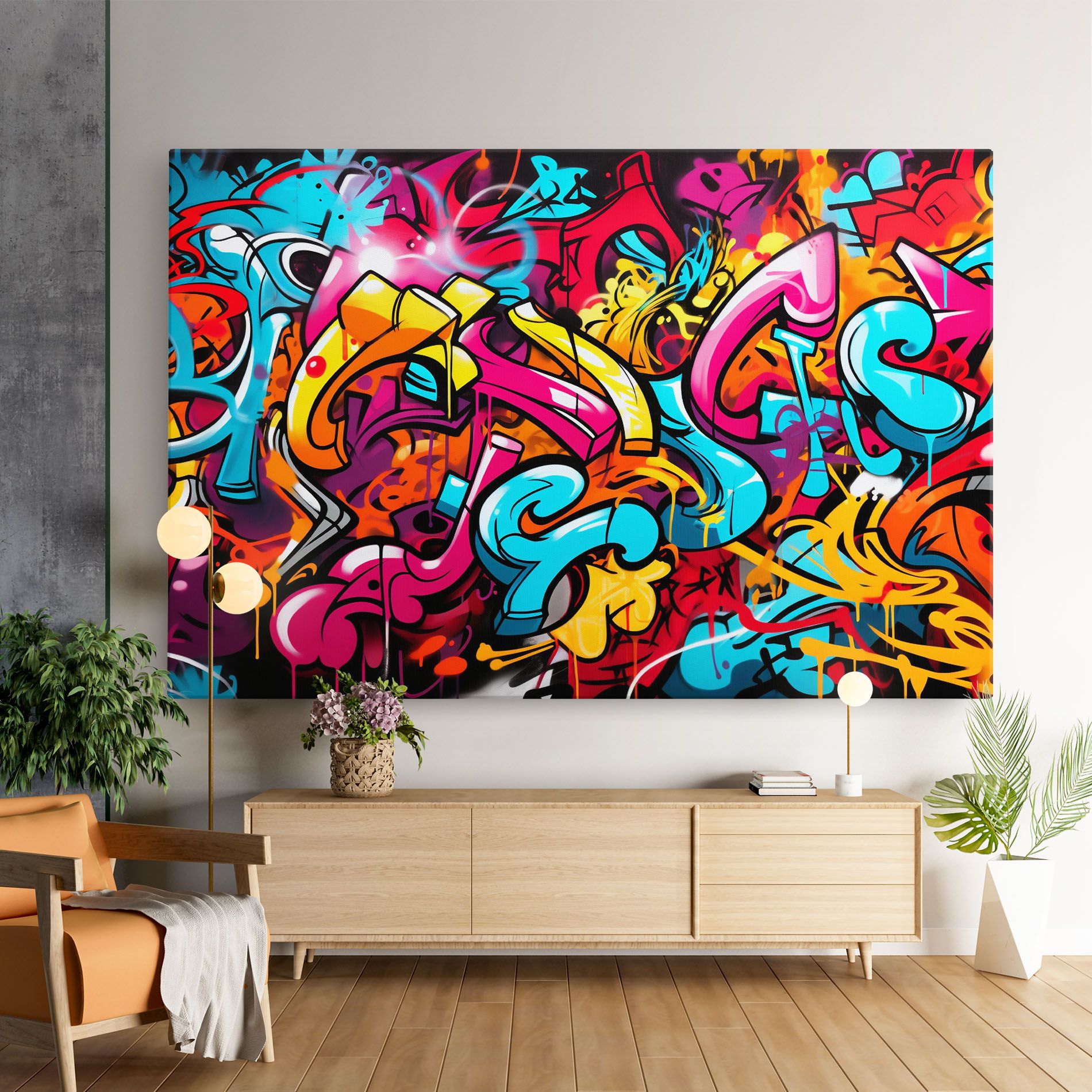 Abstract Graffiti mockup 9