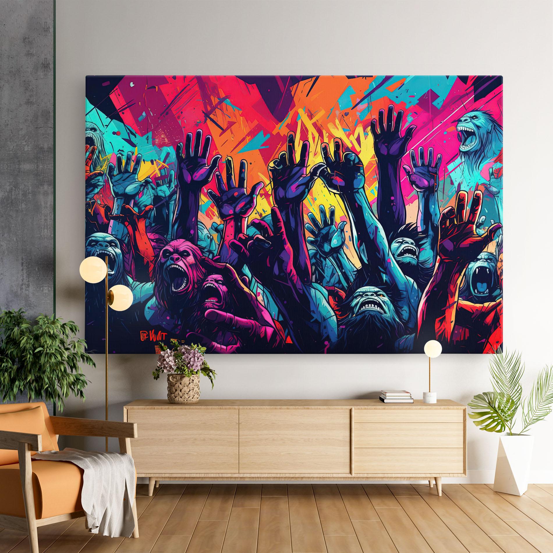 Vászonkép Graffiti Animals mockup 9