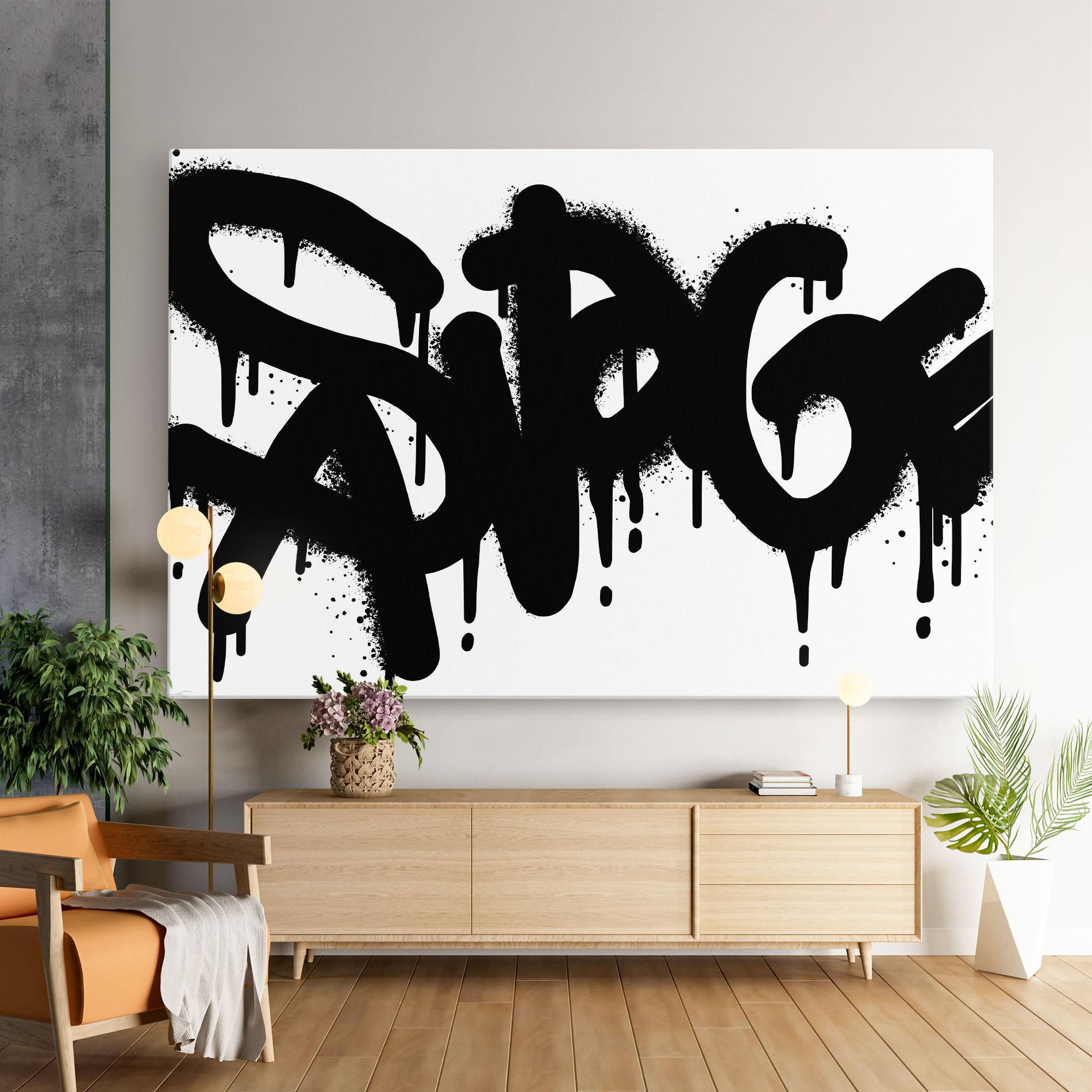 Vászonkép Graffiti Savage mockup 9
