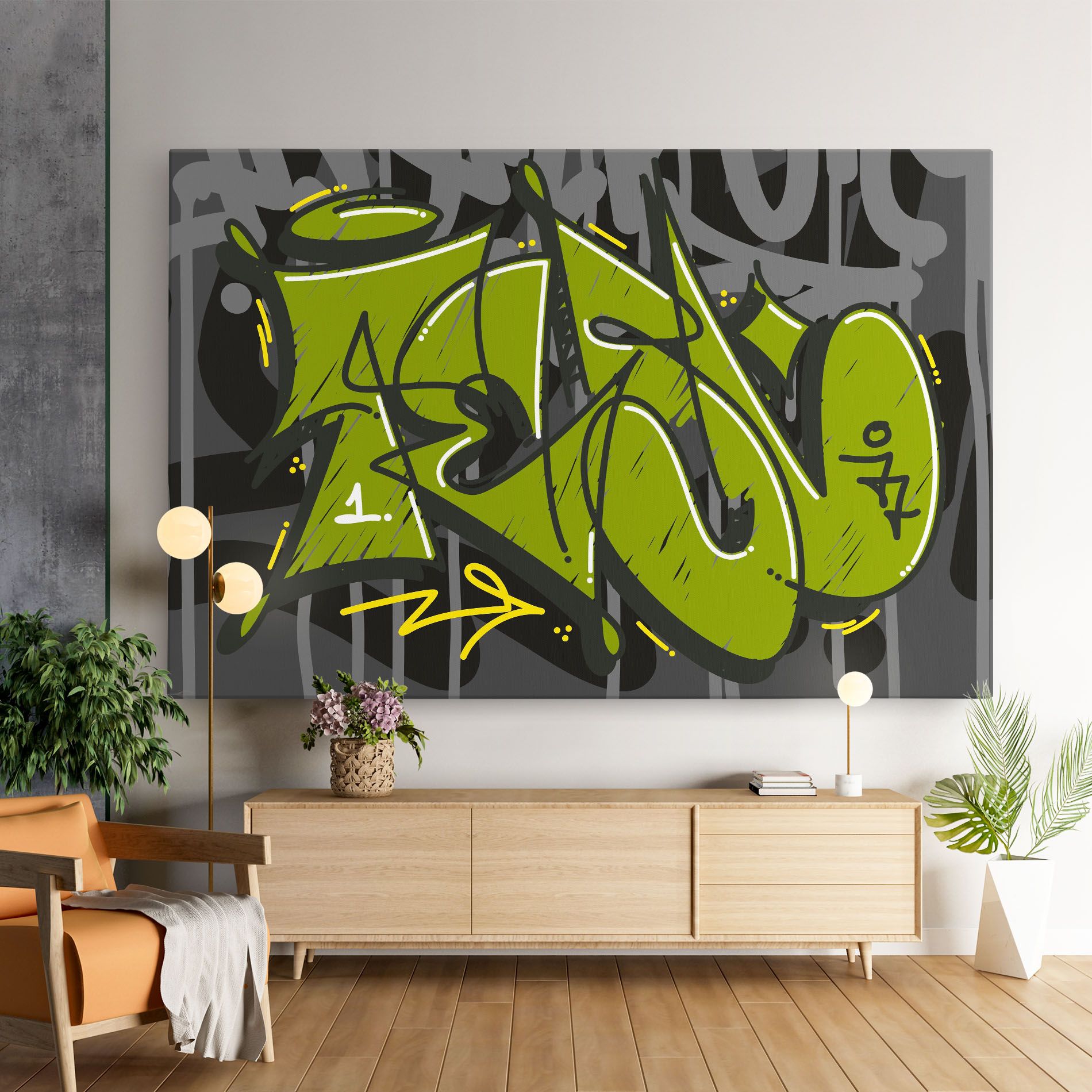 Green Grey Graffti mockup 9