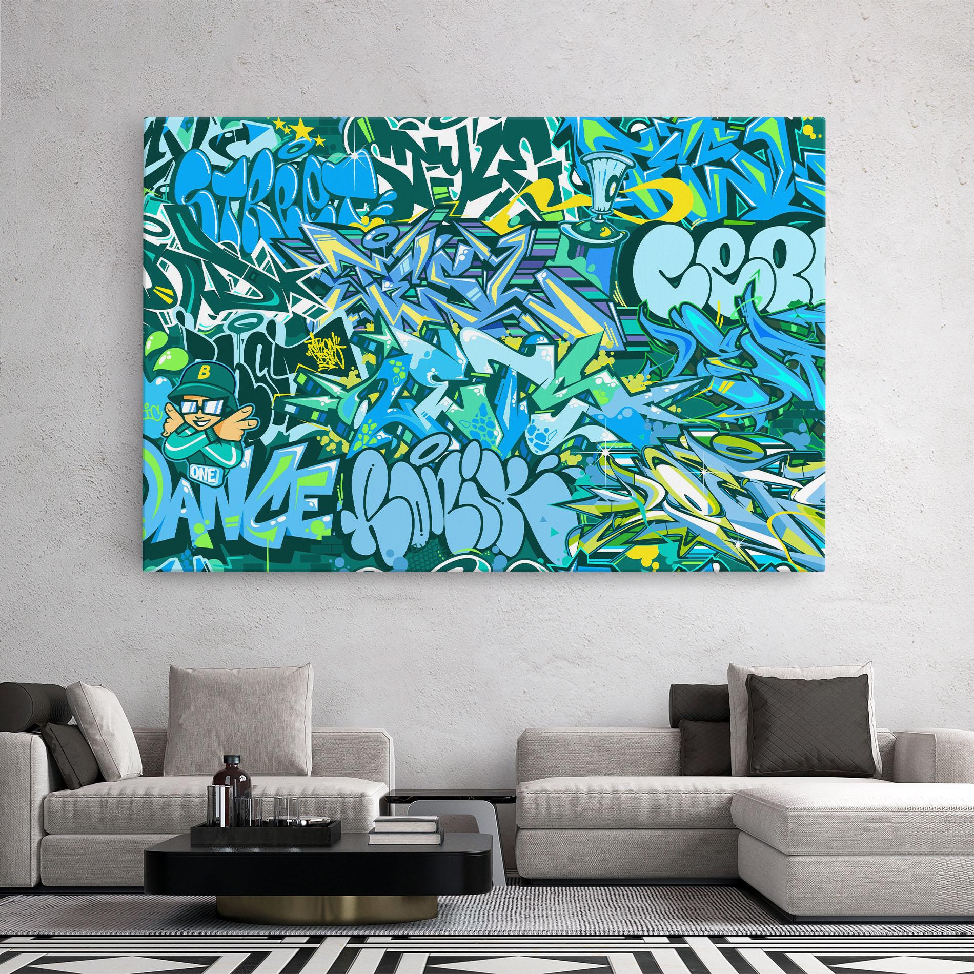 Vászonkép Be One Graffiti mockup 2