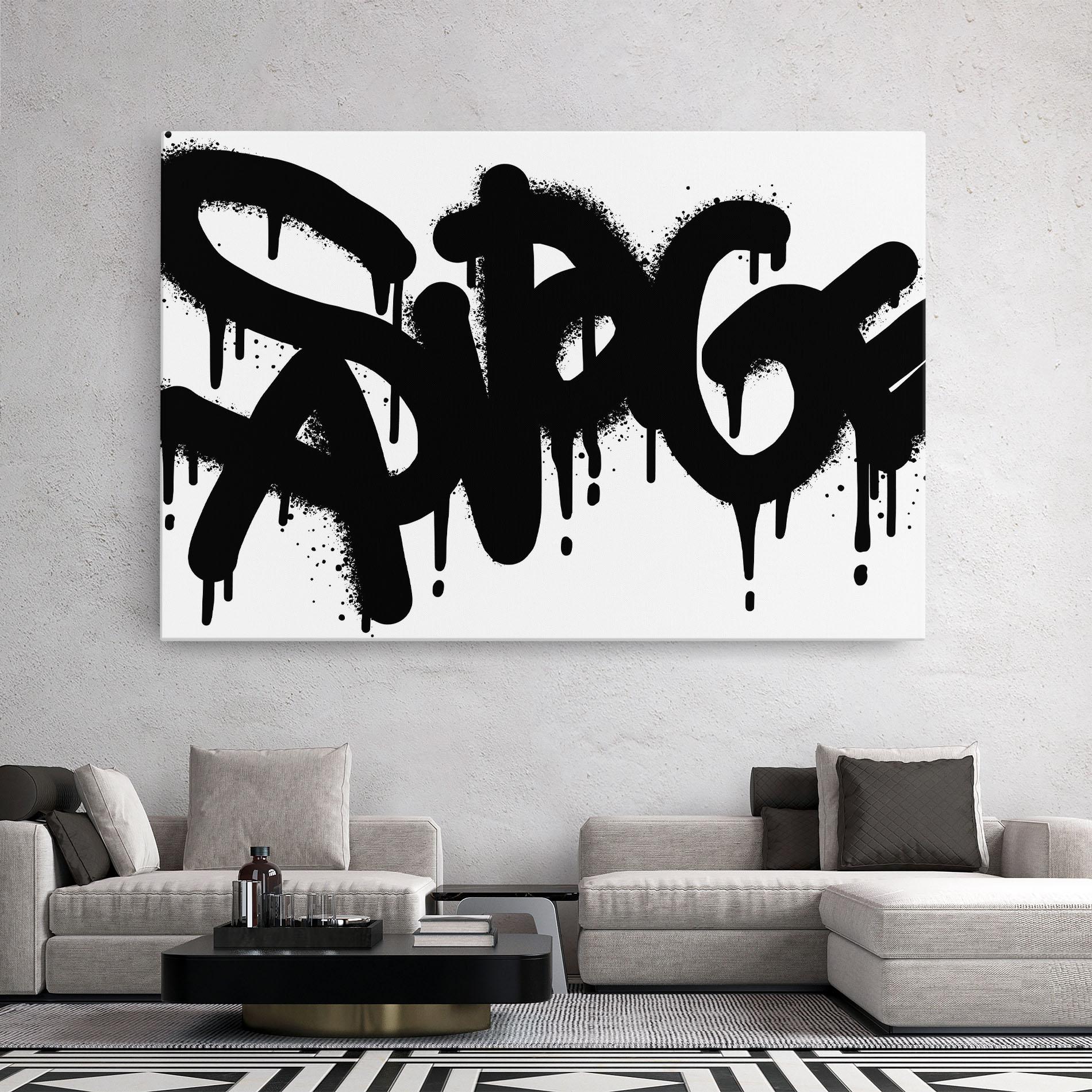 Vászonkép Graffiti Savage mockup 2