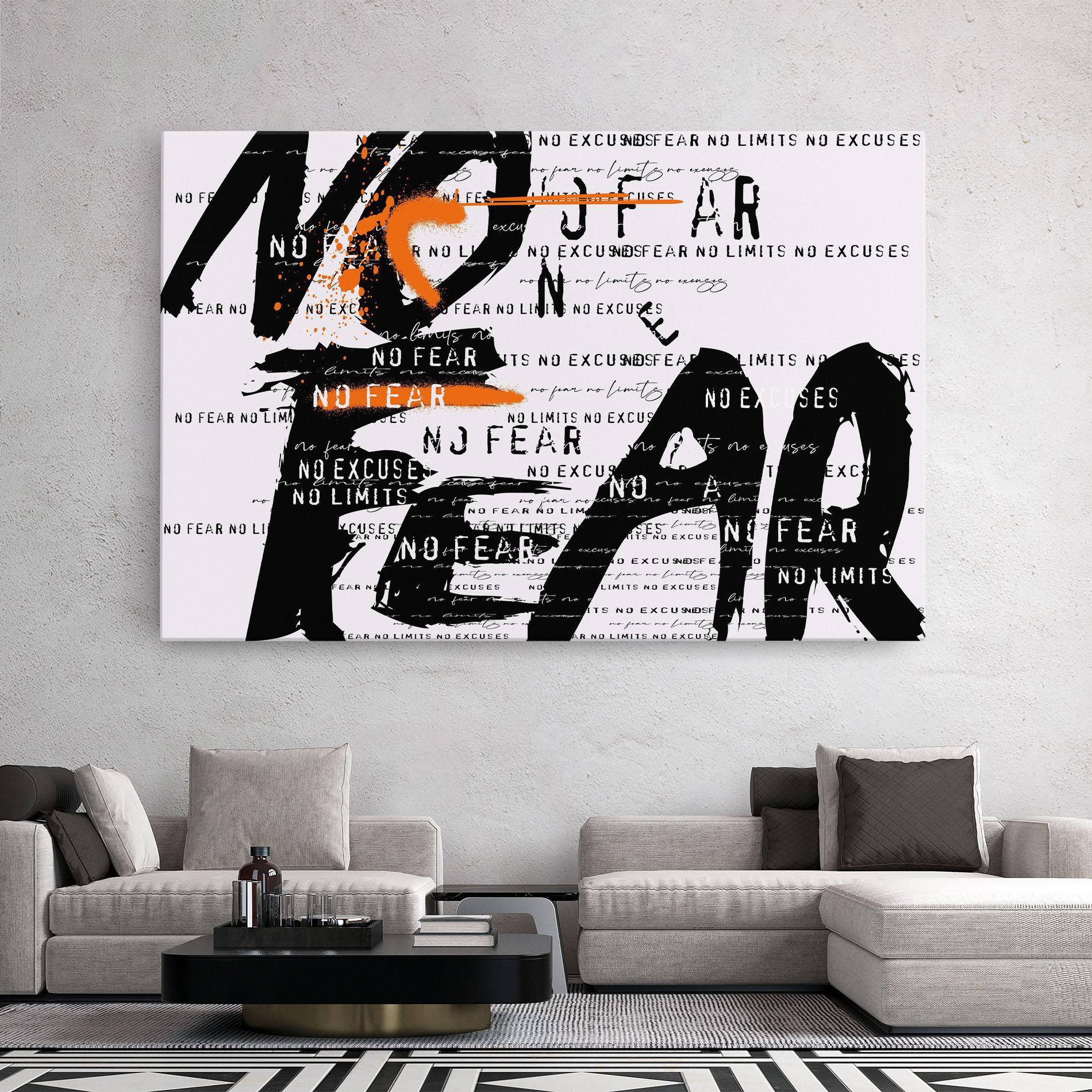Vászonkép No Fear Graffiti mockup 2