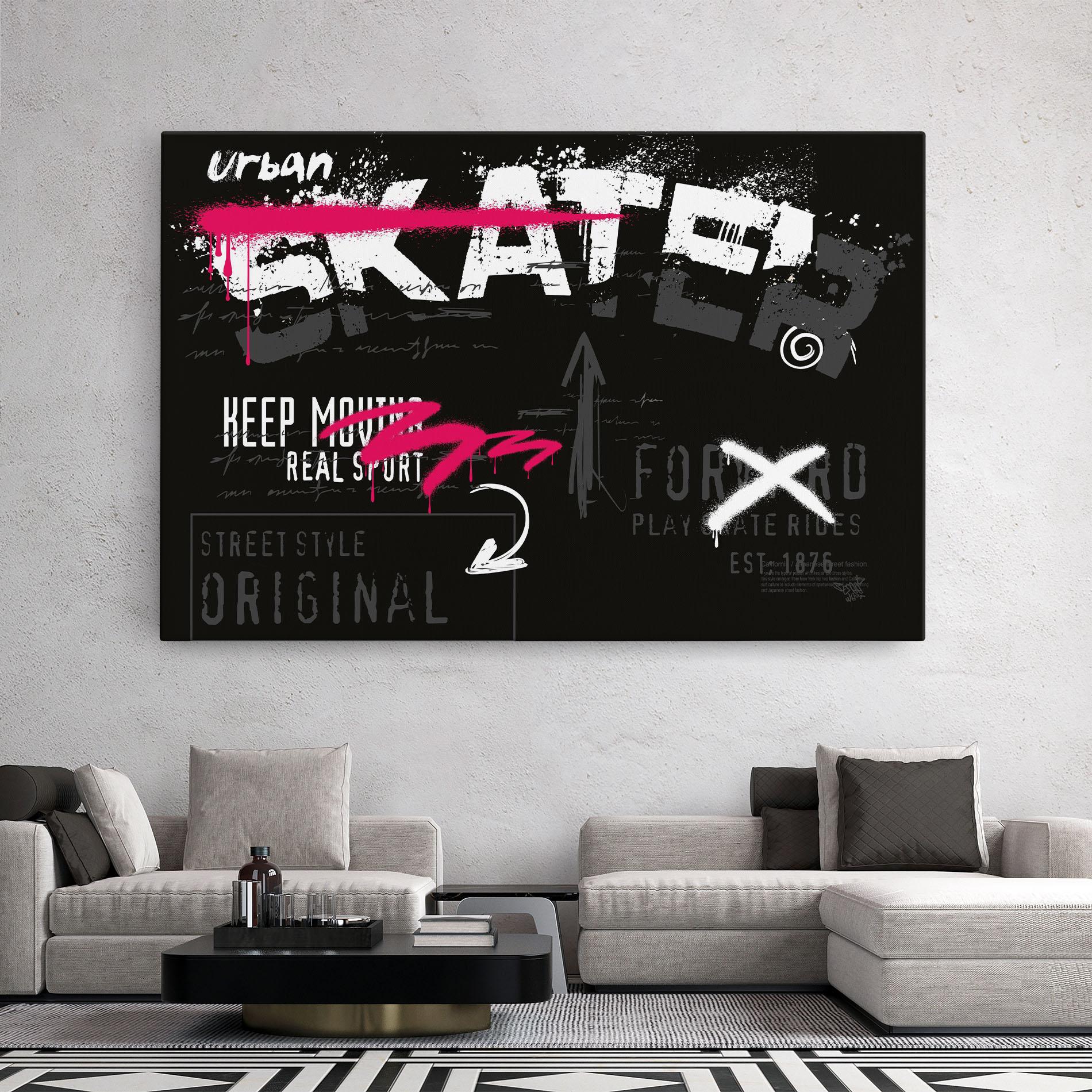 Vászonkép Skater Spray mockup 2