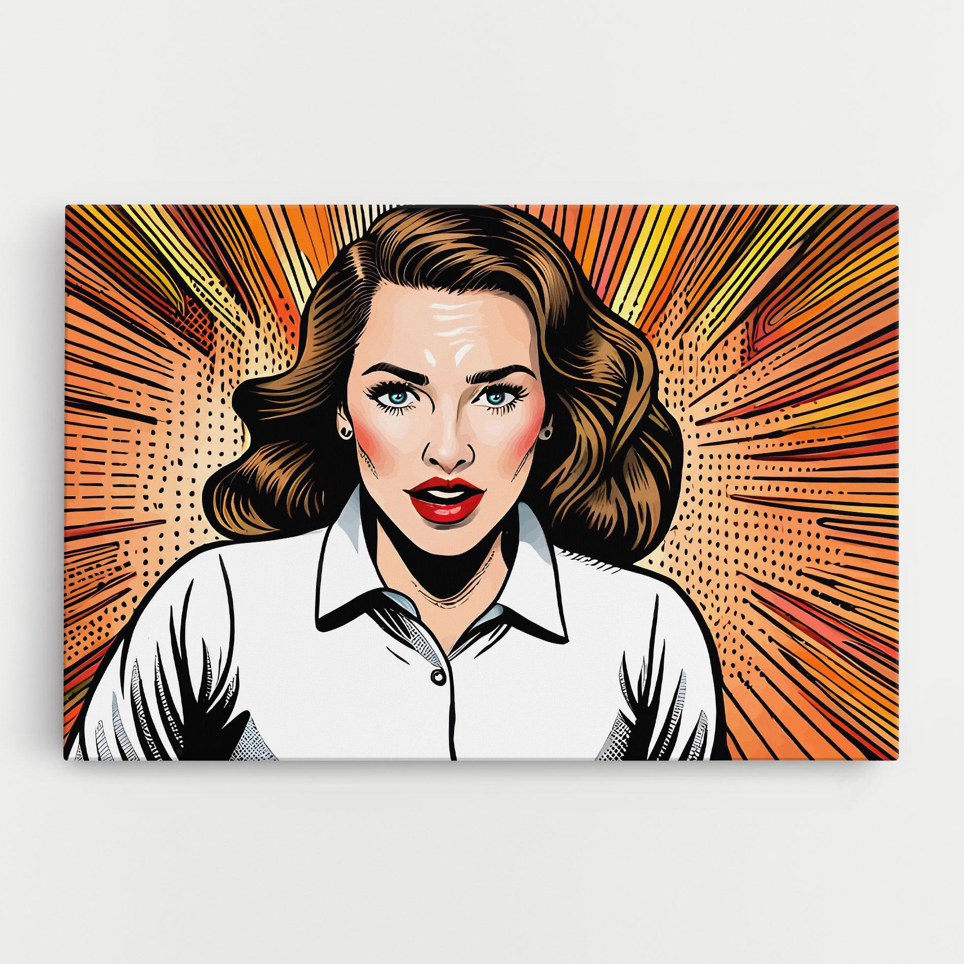 Vászonkép Blue Eye Pop Art mockup 0