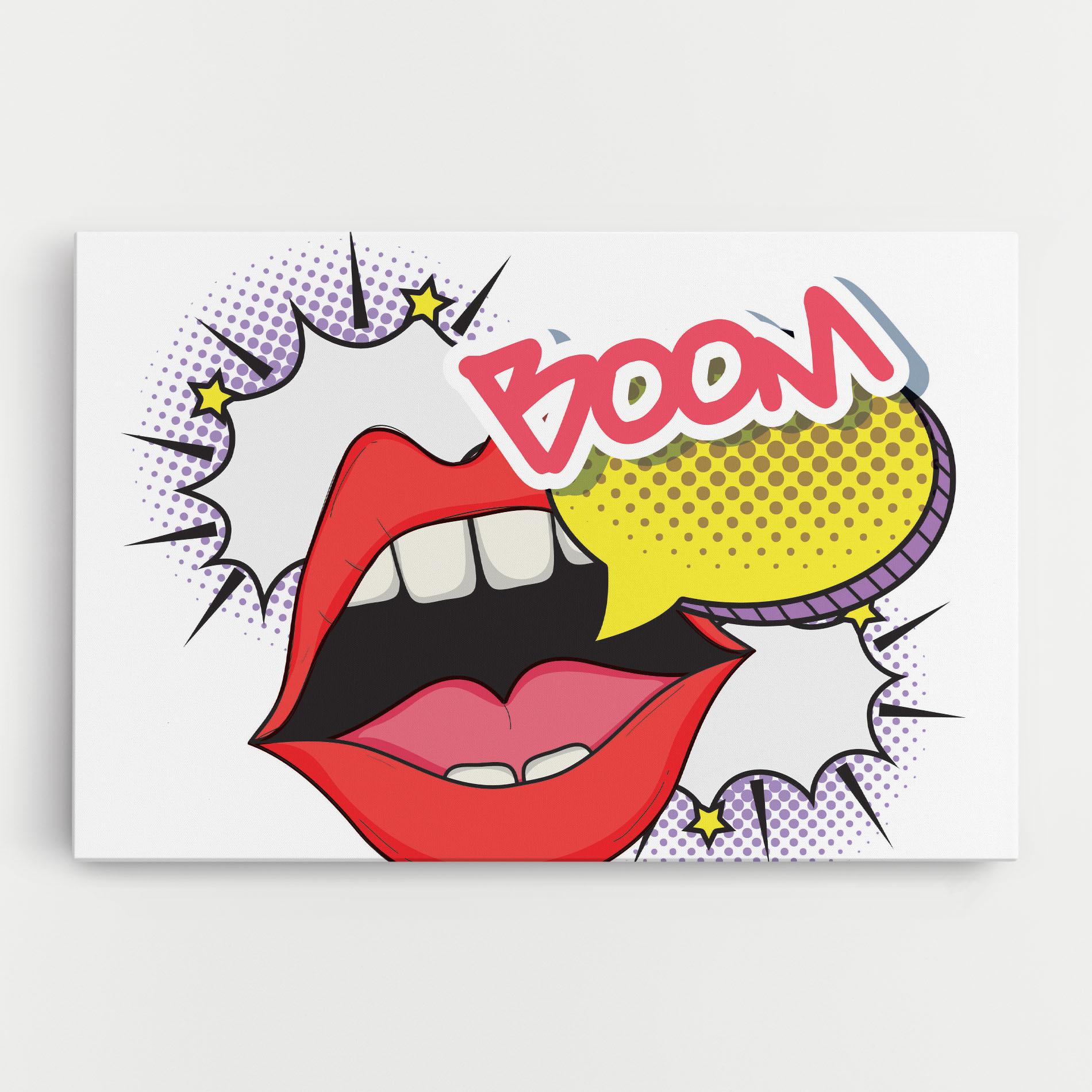 Vászonkép Boom Pop Art mockup 0