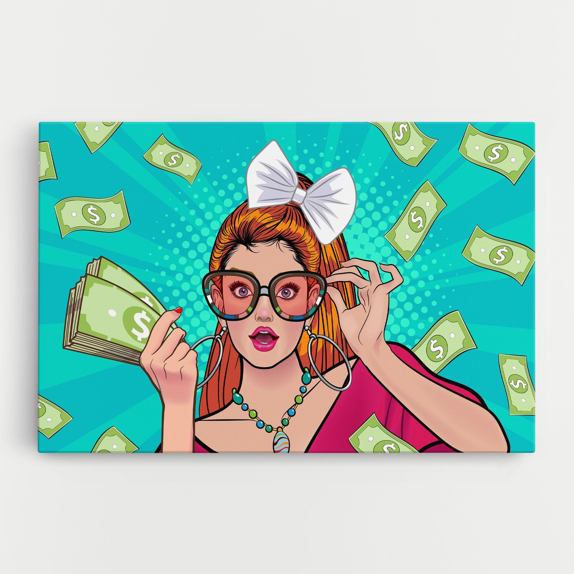 Vászonkép Money Pop Art mockup 0