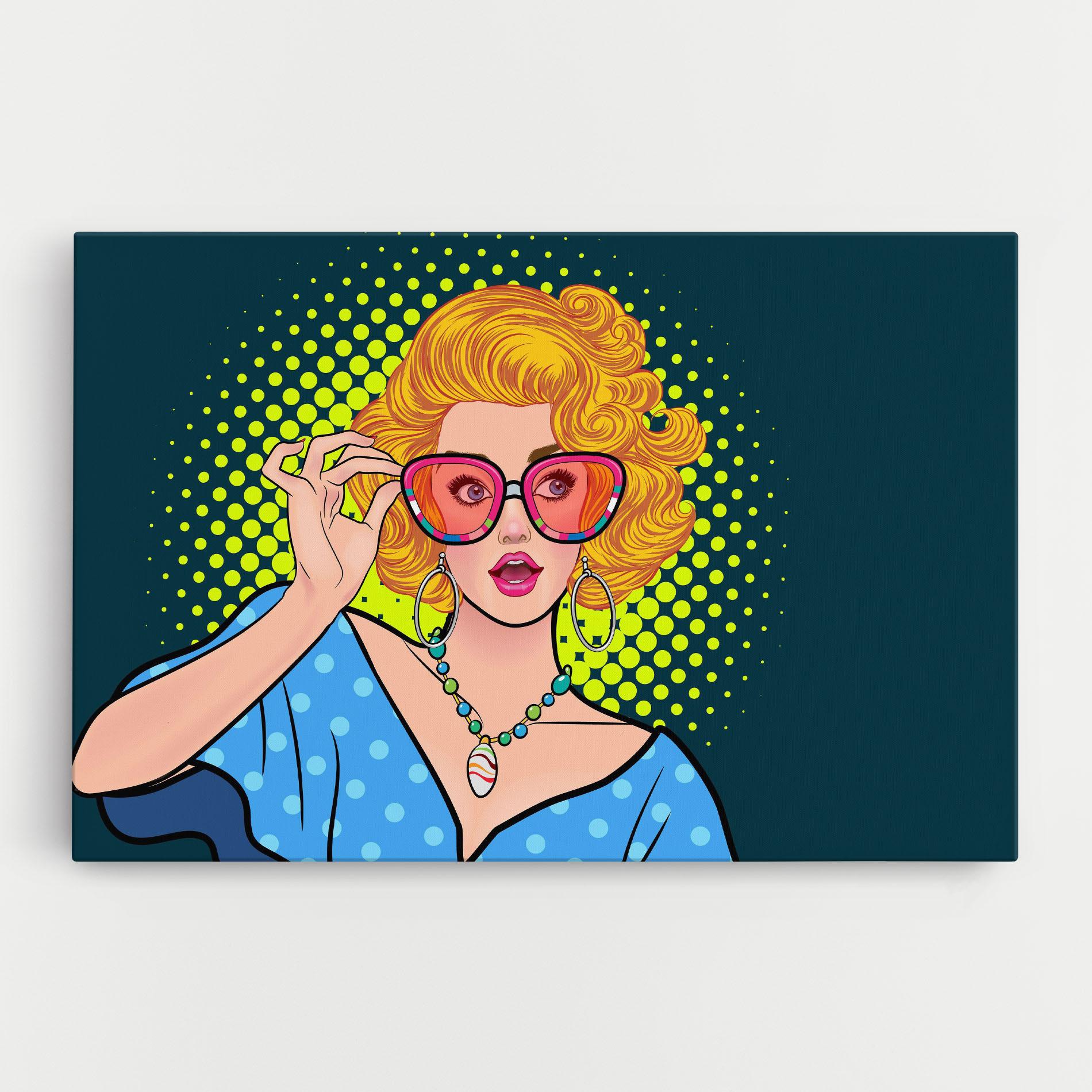 Vászonkép Pop Glasses Lady mockup 0