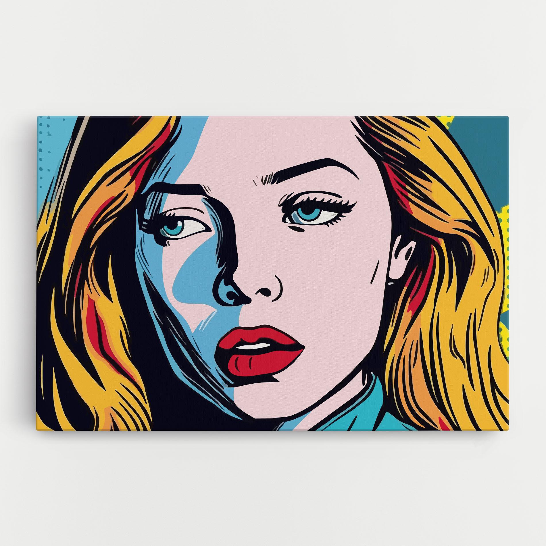 Vászonkép Pop Woman Art mockup 0