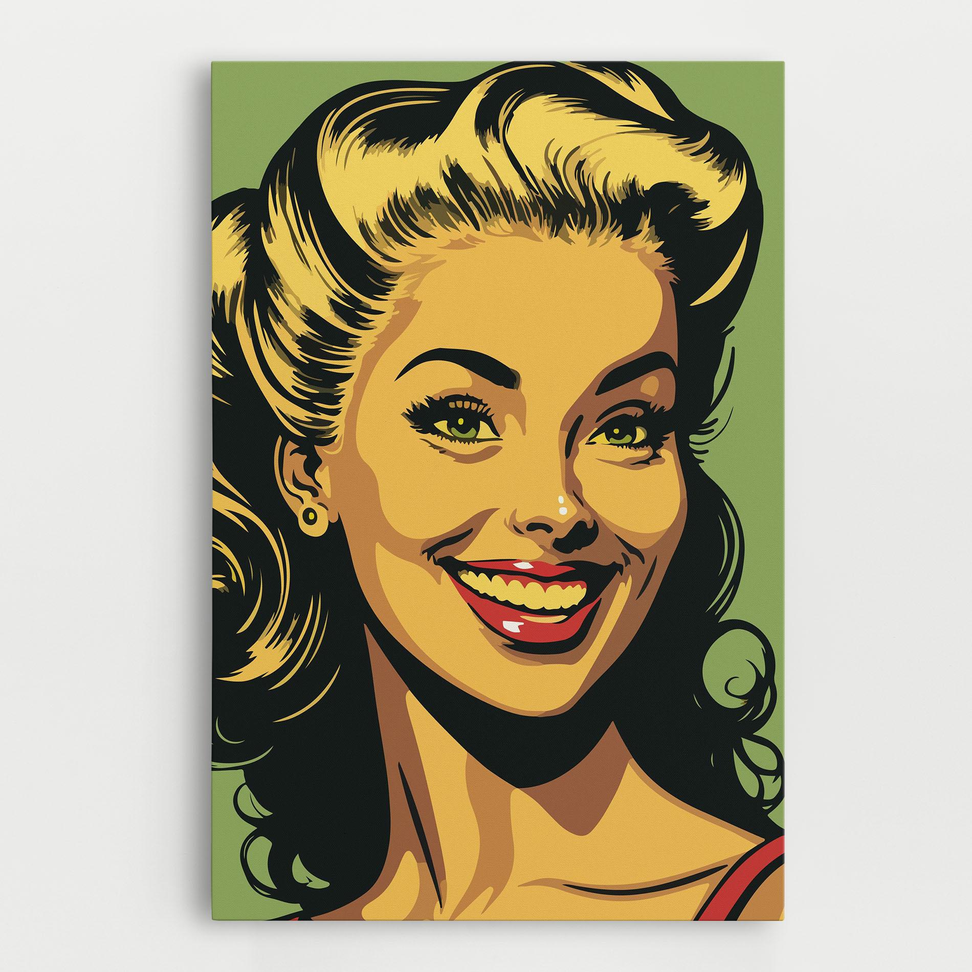Vászonkép Green Light Pop Lady mockup 0