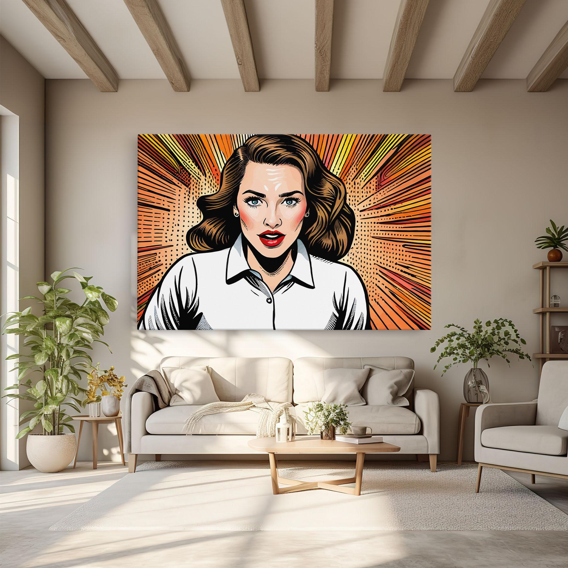 Vászonkép Blue Eye Pop Art mockup 6