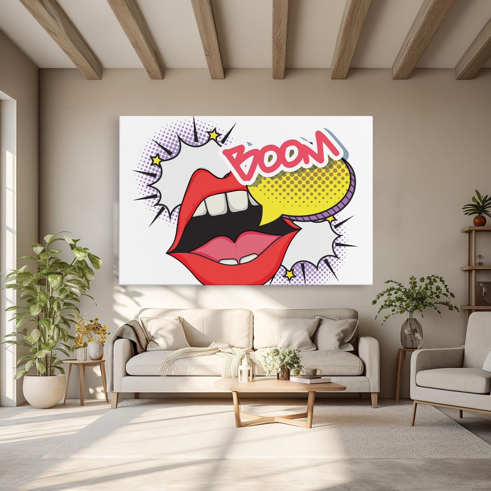 Vászonkép Boom Pop Art mockup 6