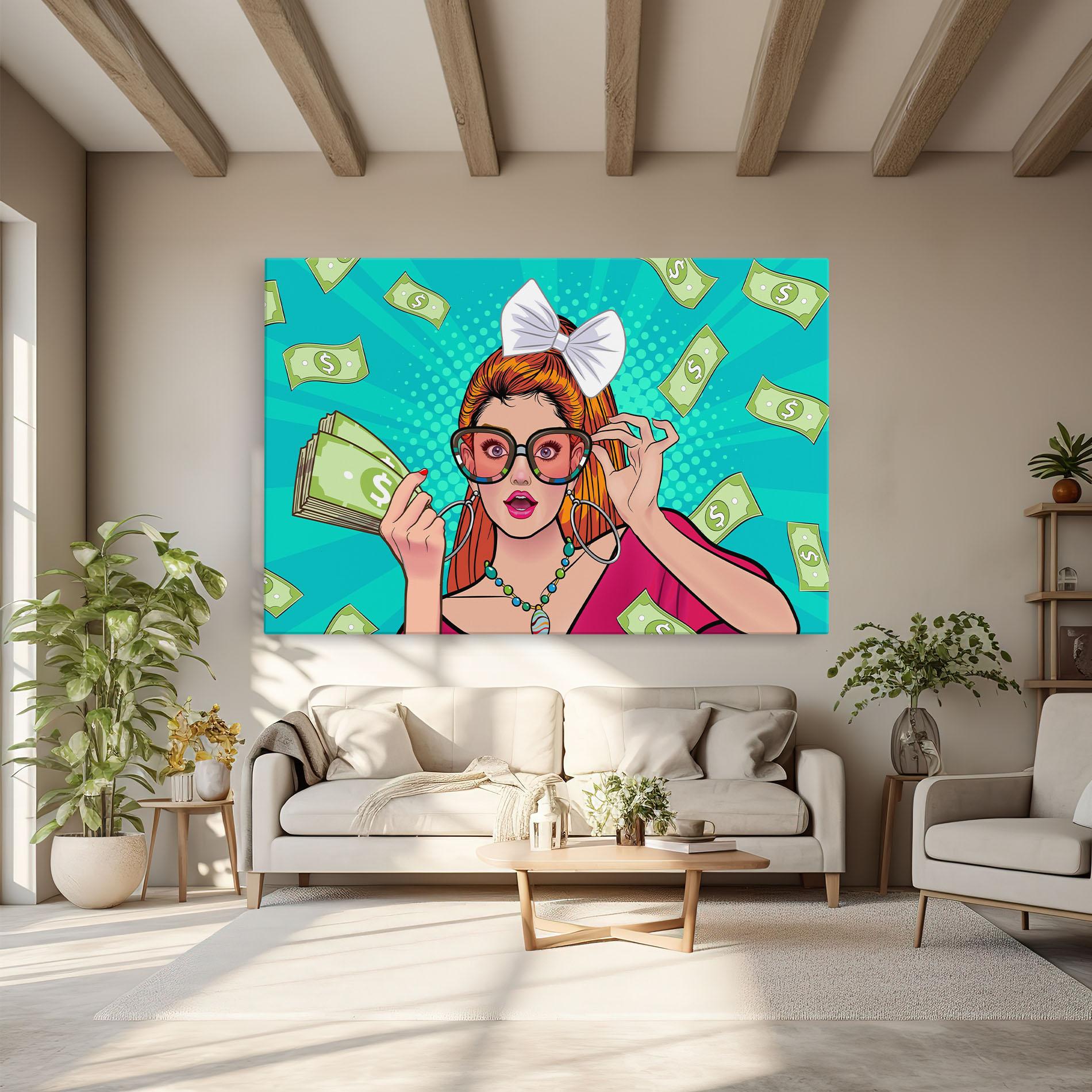 Vászonkép Money Pop Art mockup 6