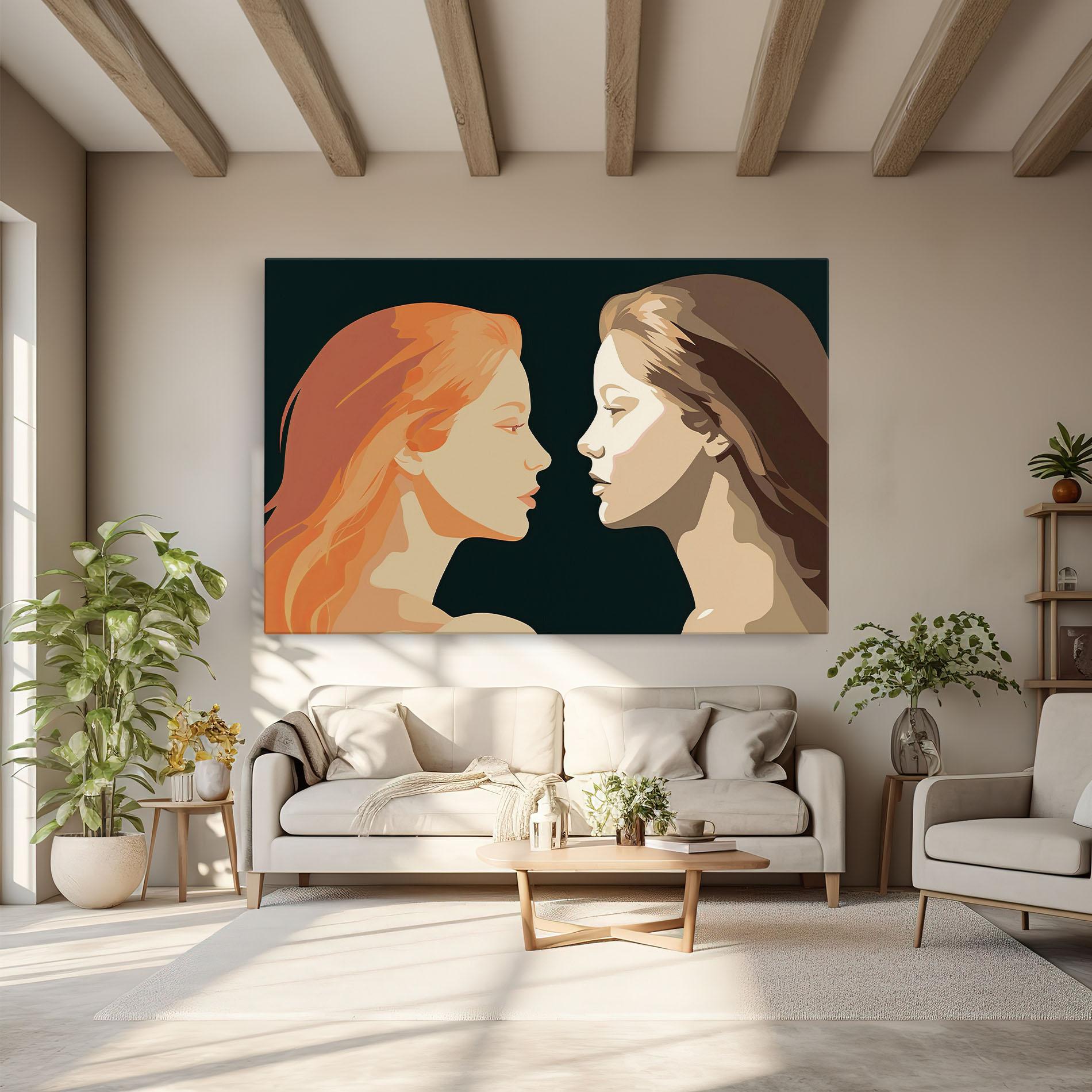 Vászonkép Orange Pop Girl mockup 6