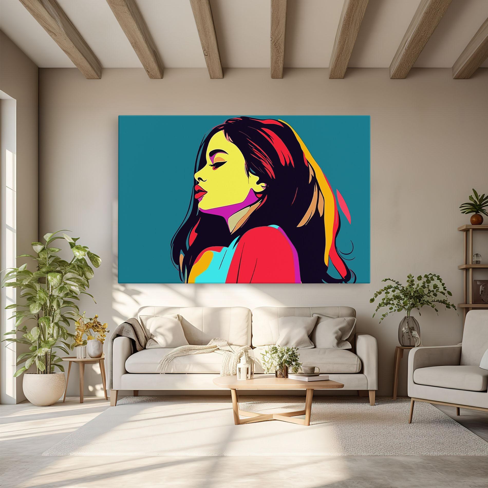 Vászonkép Pop Art Woman mockup 6