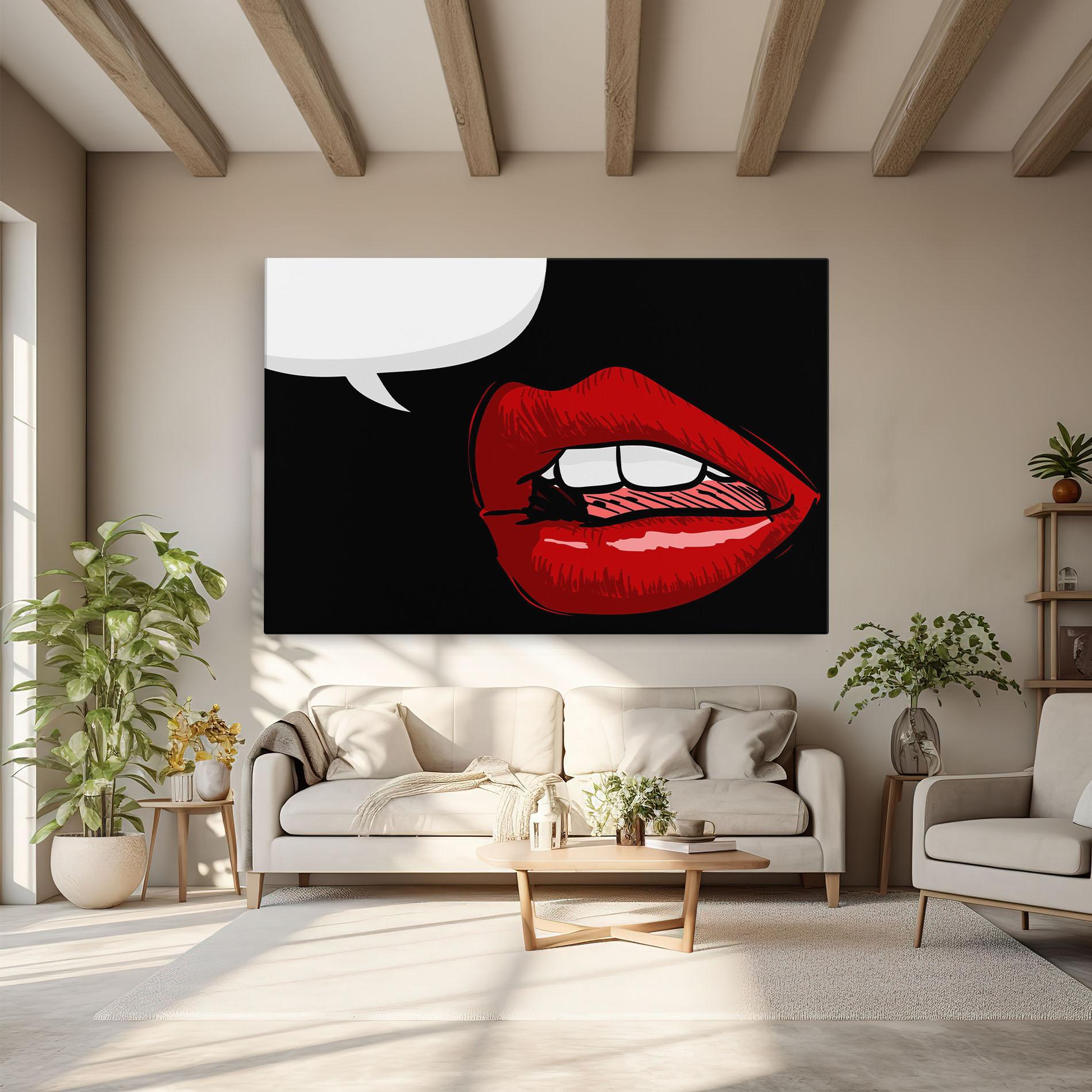 Vászonkép Pop Red Lips mockup 6