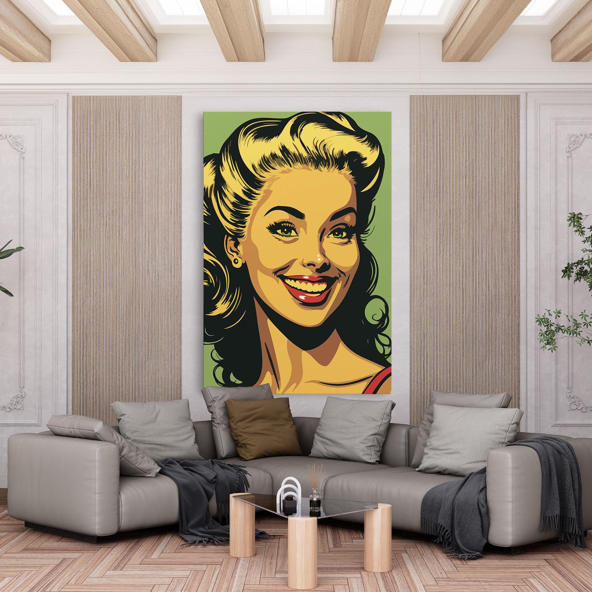 Vászonkép Green Light Pop Lady mockup 6