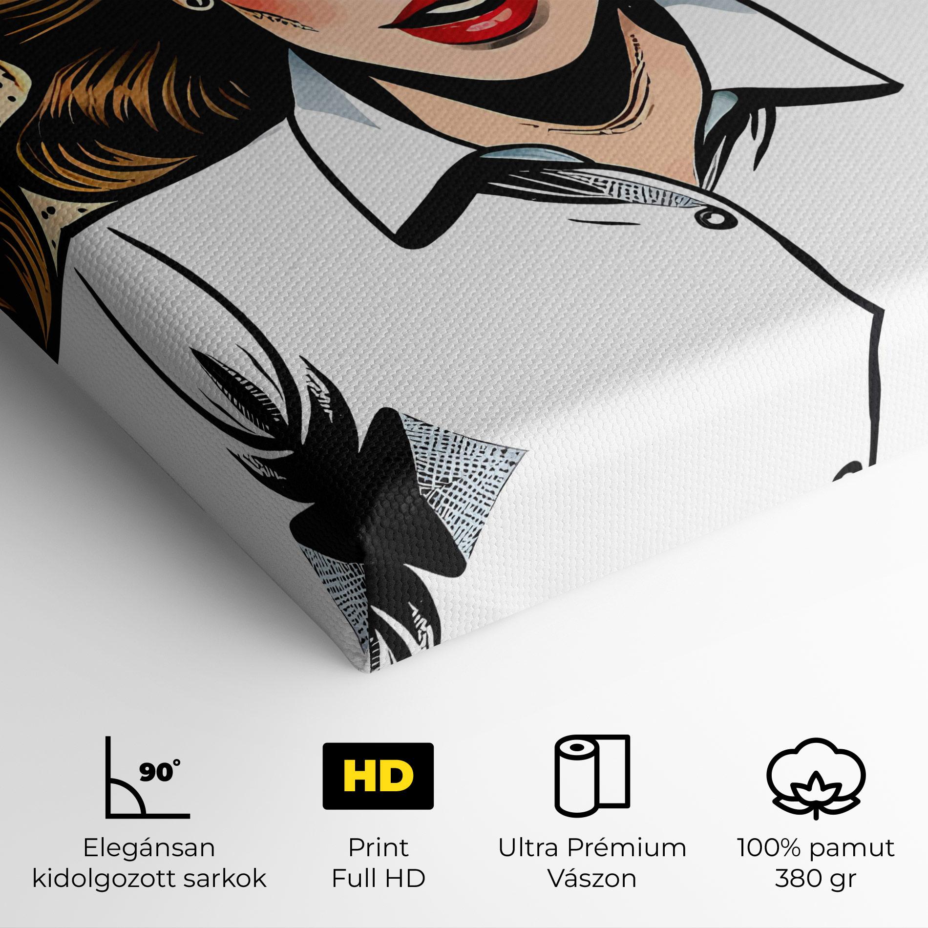 Vászonkép Blue Eye Pop Art mockup 4