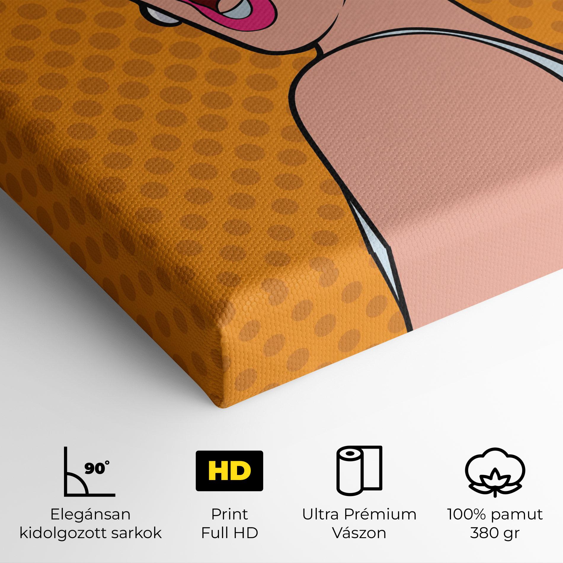 Vászonkép Pop Comic Lady mockup 4