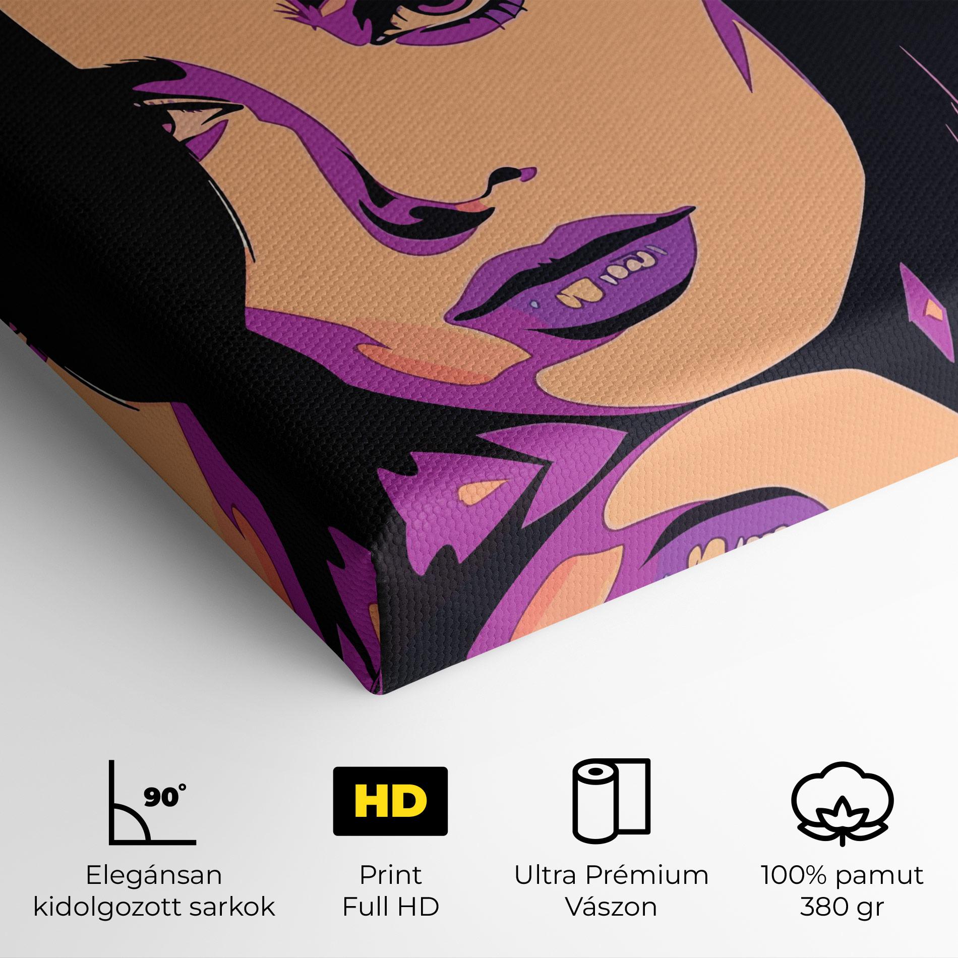 Vászonkép Pop Purple Woman mockup 4