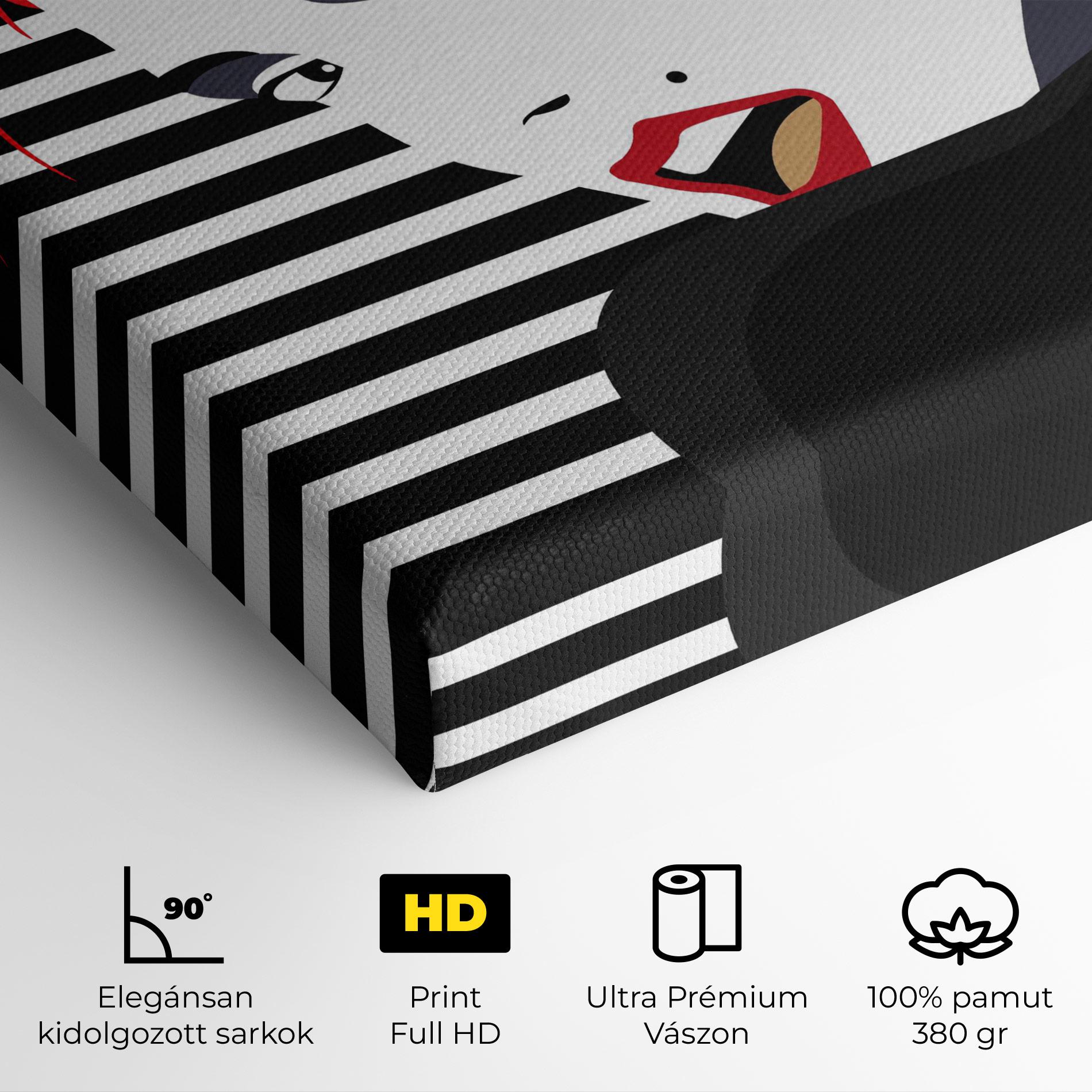 Vászonkép Red Pop Hair mockup 4