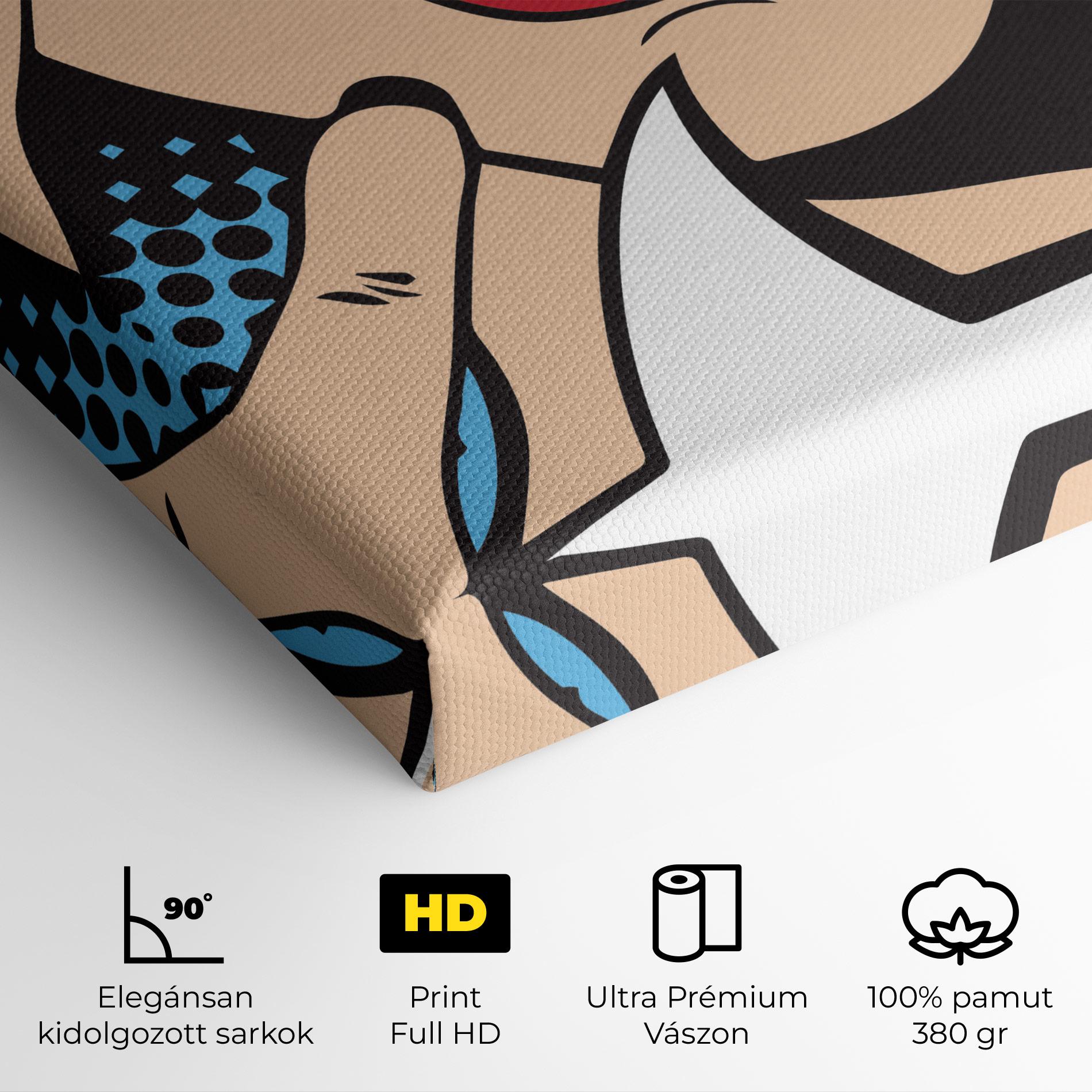 Vászonkép Speaking Pop Art mockup 4