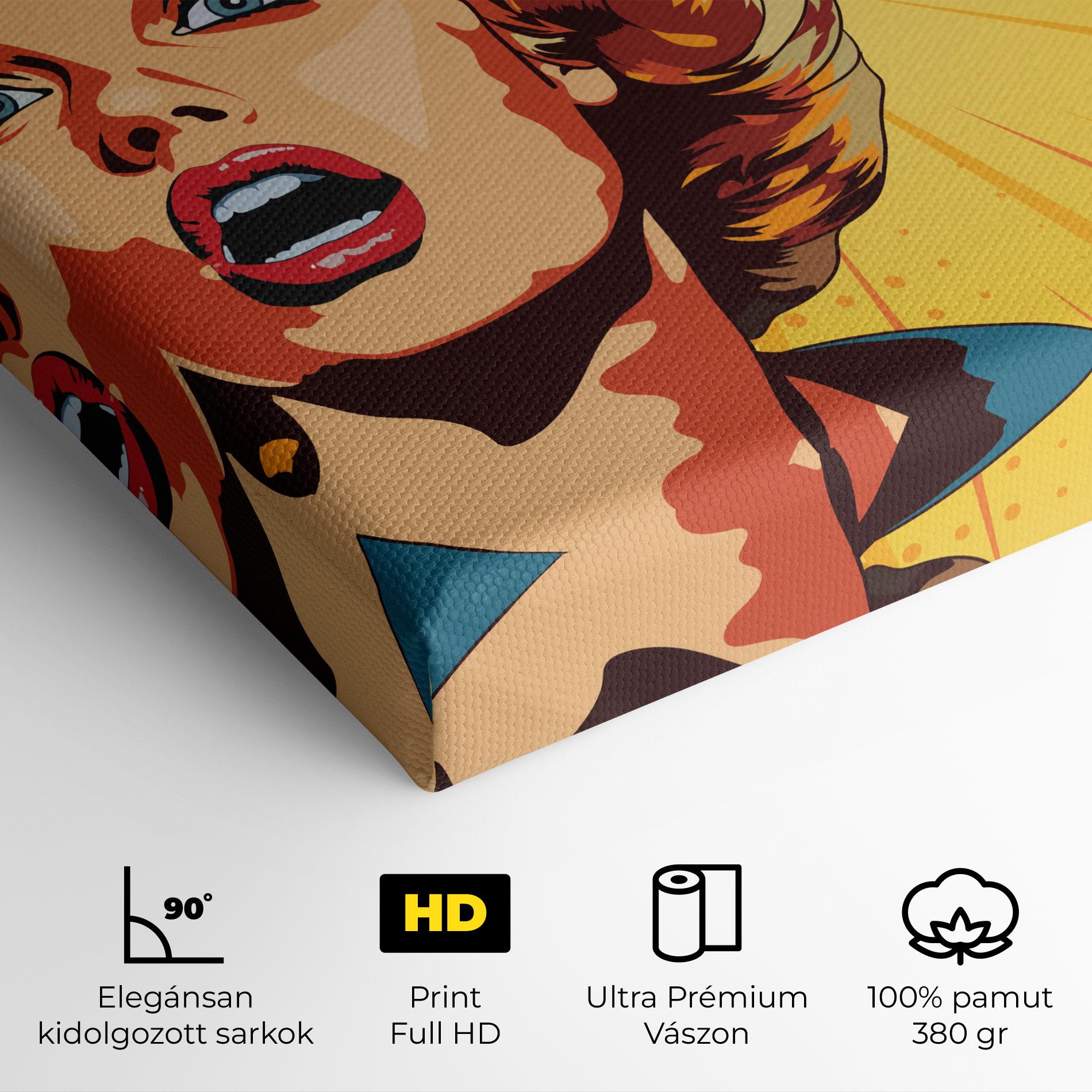 Vászonkép Surprised Blonde Lady mockup 4