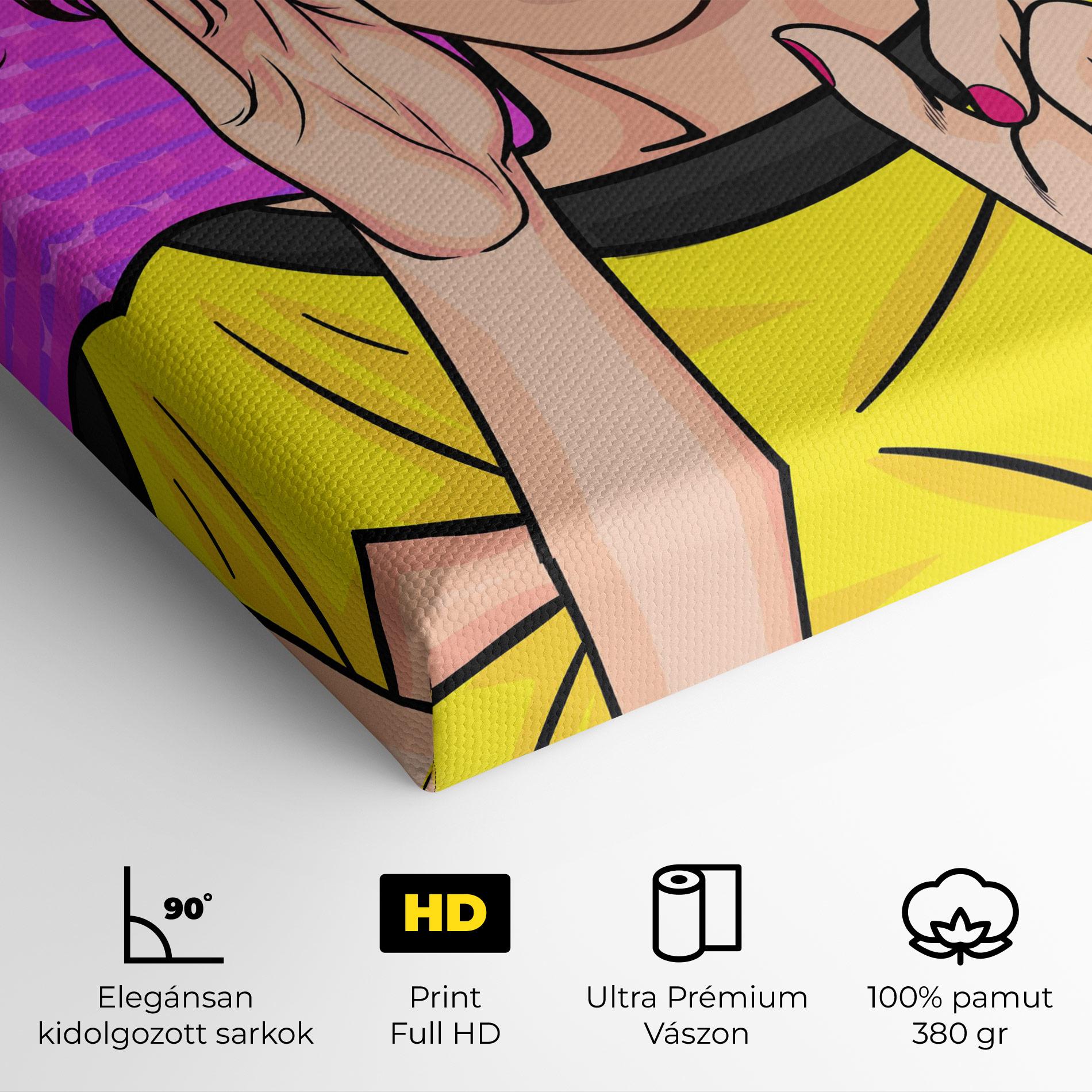 Vászonkép Surprised Pop Woman mockup 4