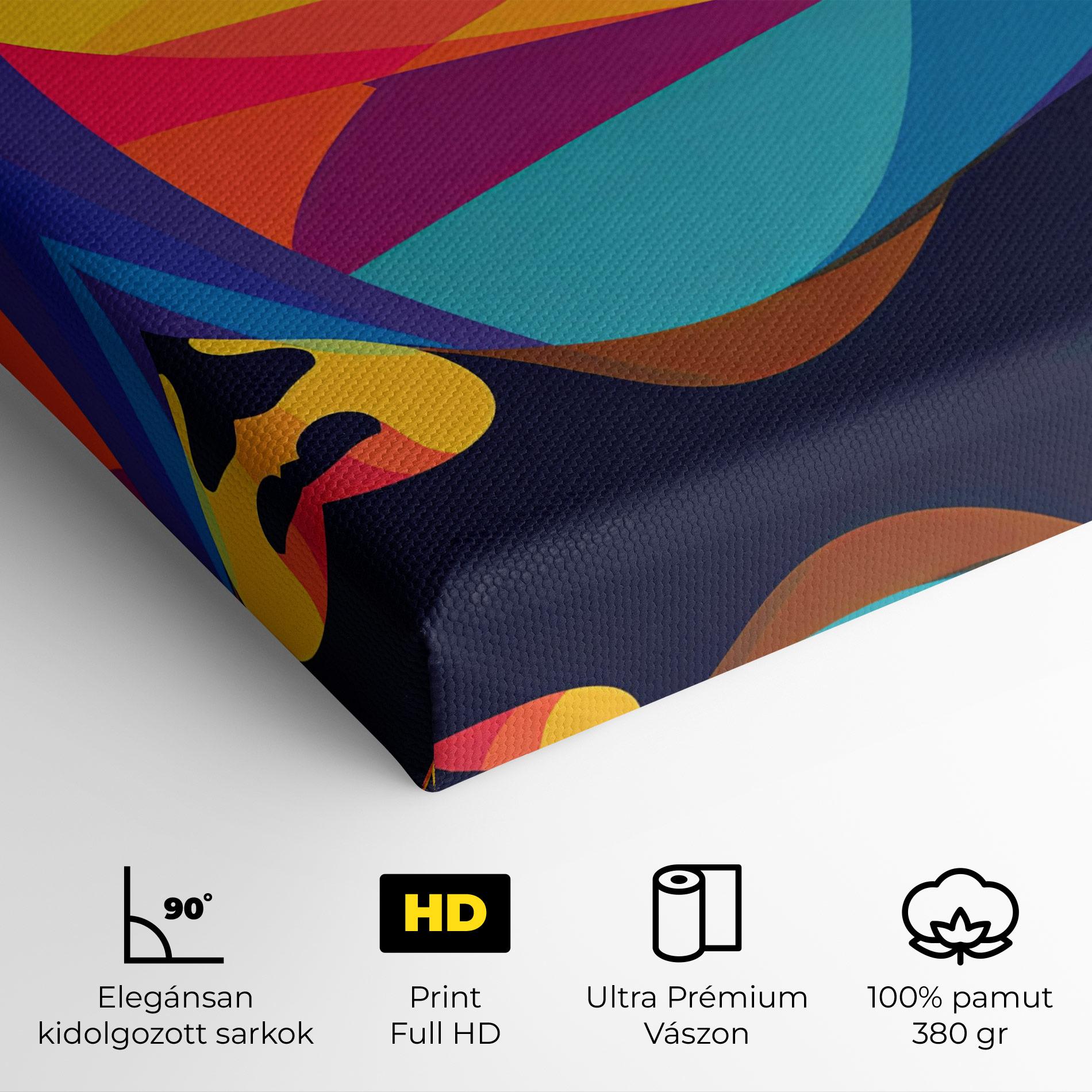 Vászonkép Yellow Pop Face mockup 4