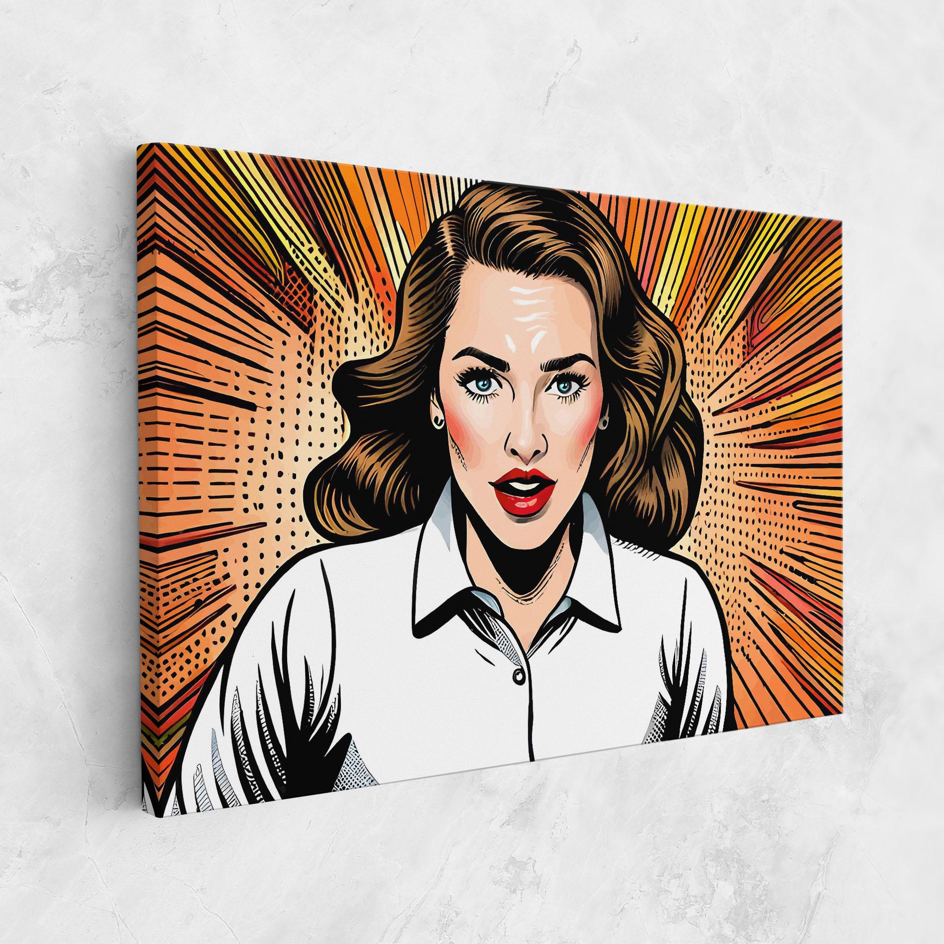 Vászonkép Blue Eye Pop Art mockup 1