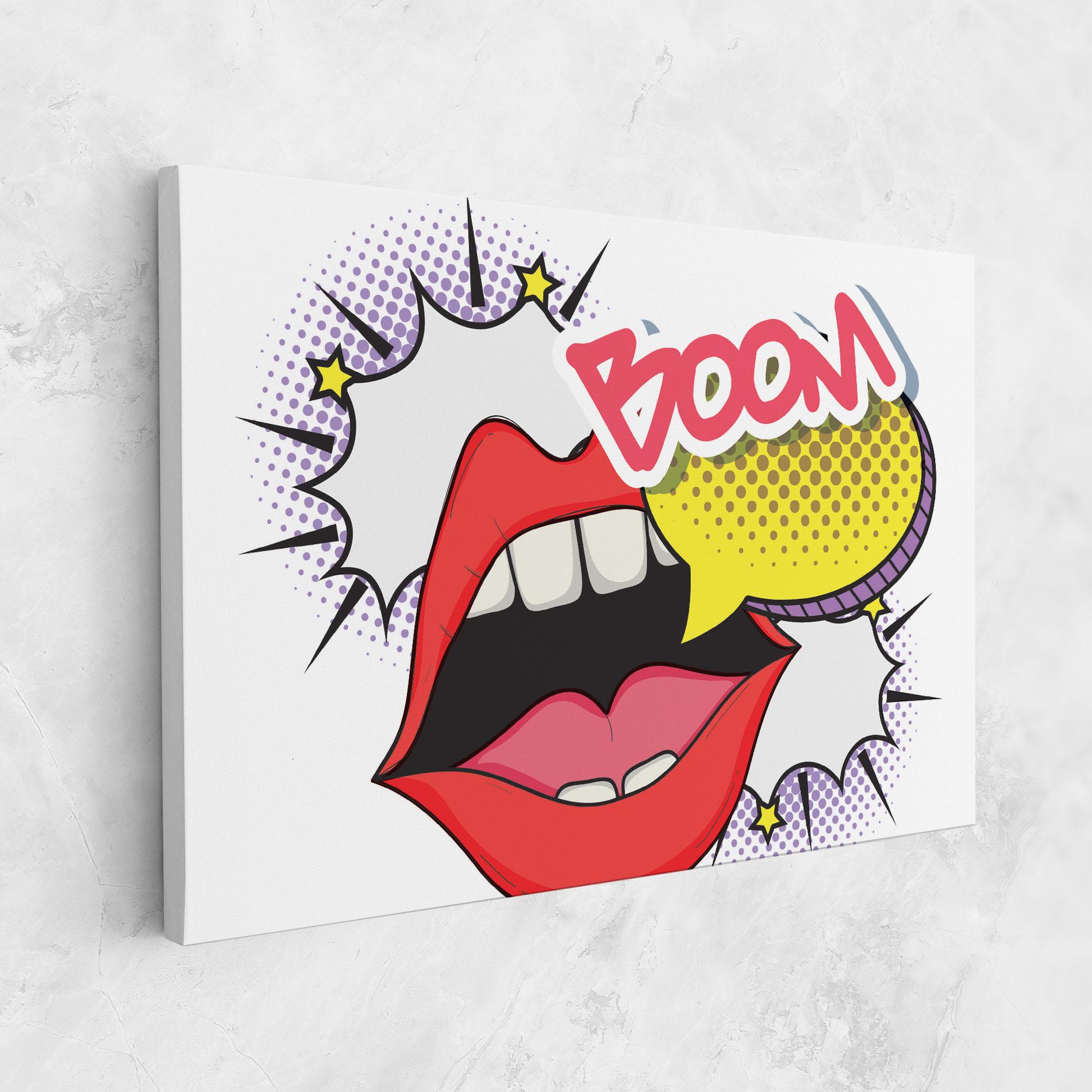 Vászonkép Boom Pop Art mockup 1