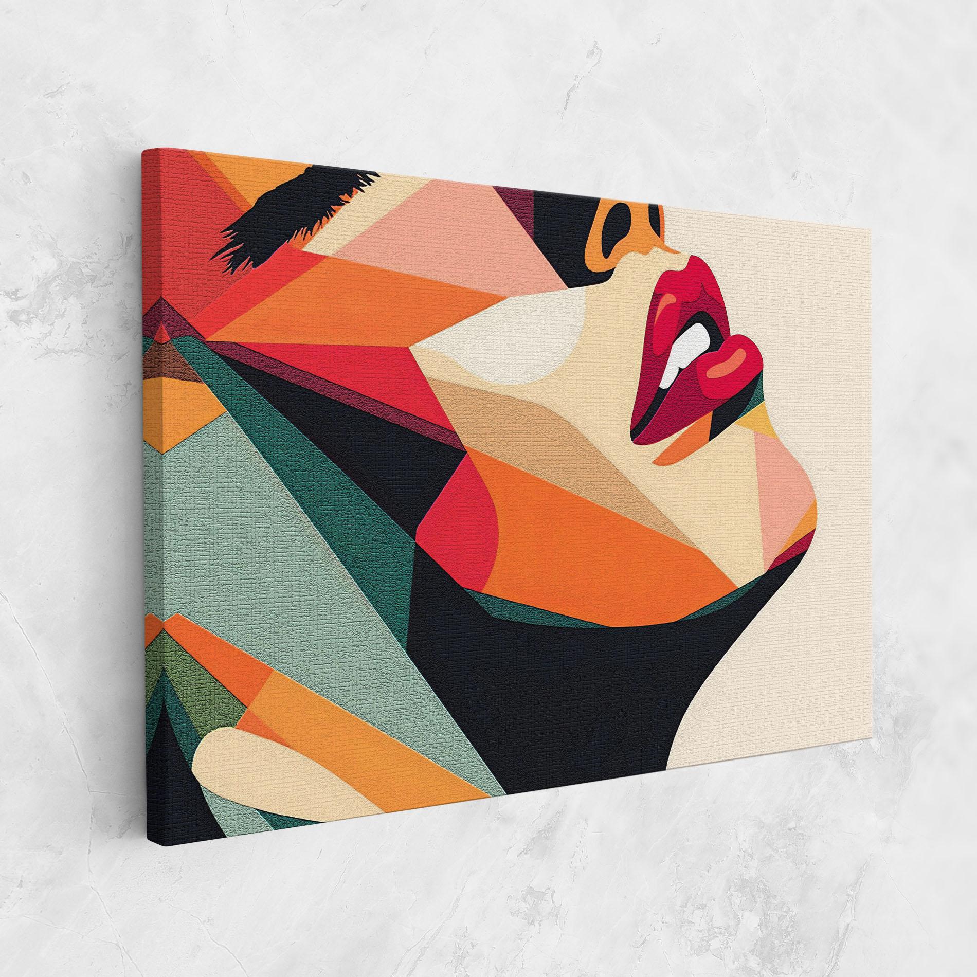 Vászonkép Pop Art Lips mockup 1