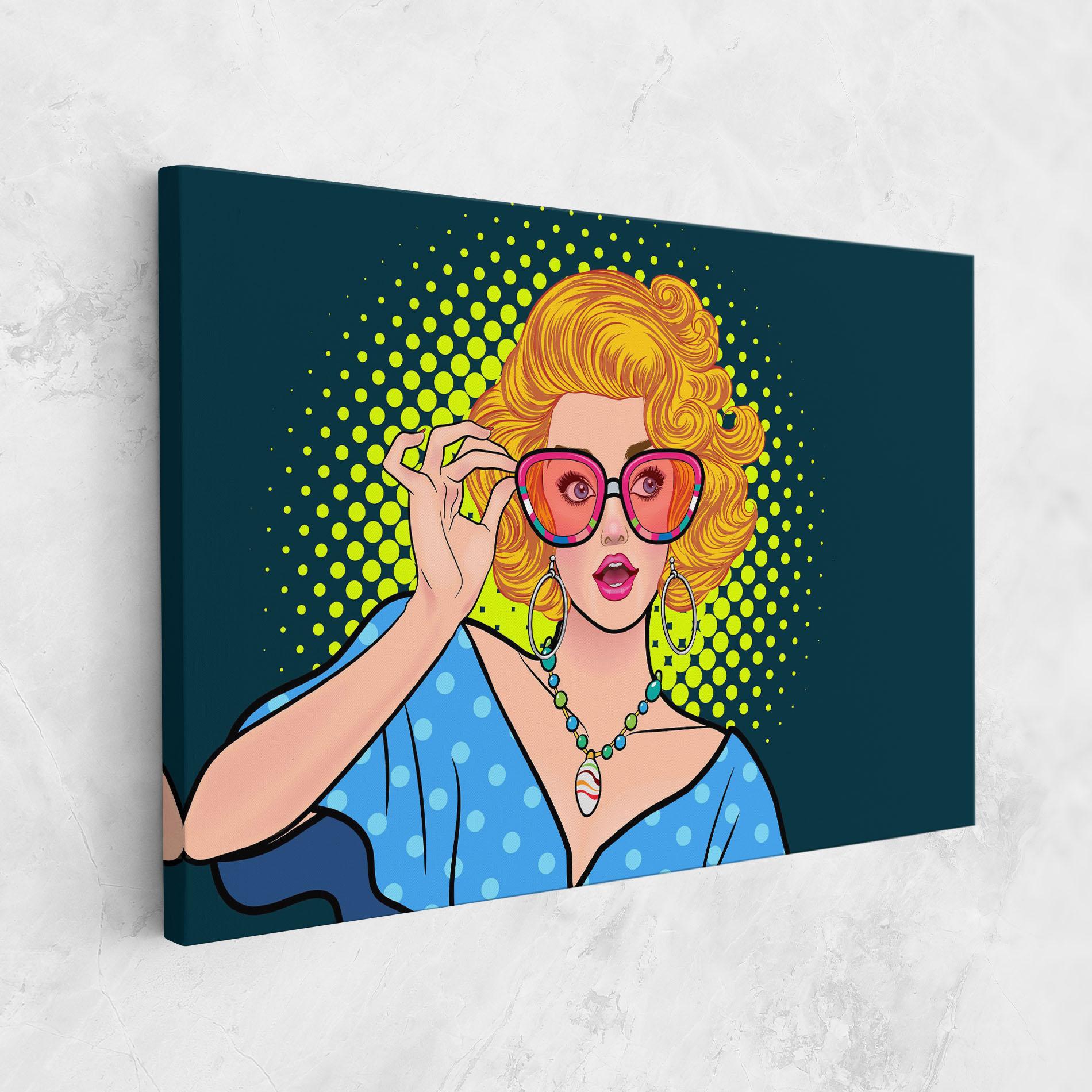 Vászonkép Pop Glasses Lady mockup 1