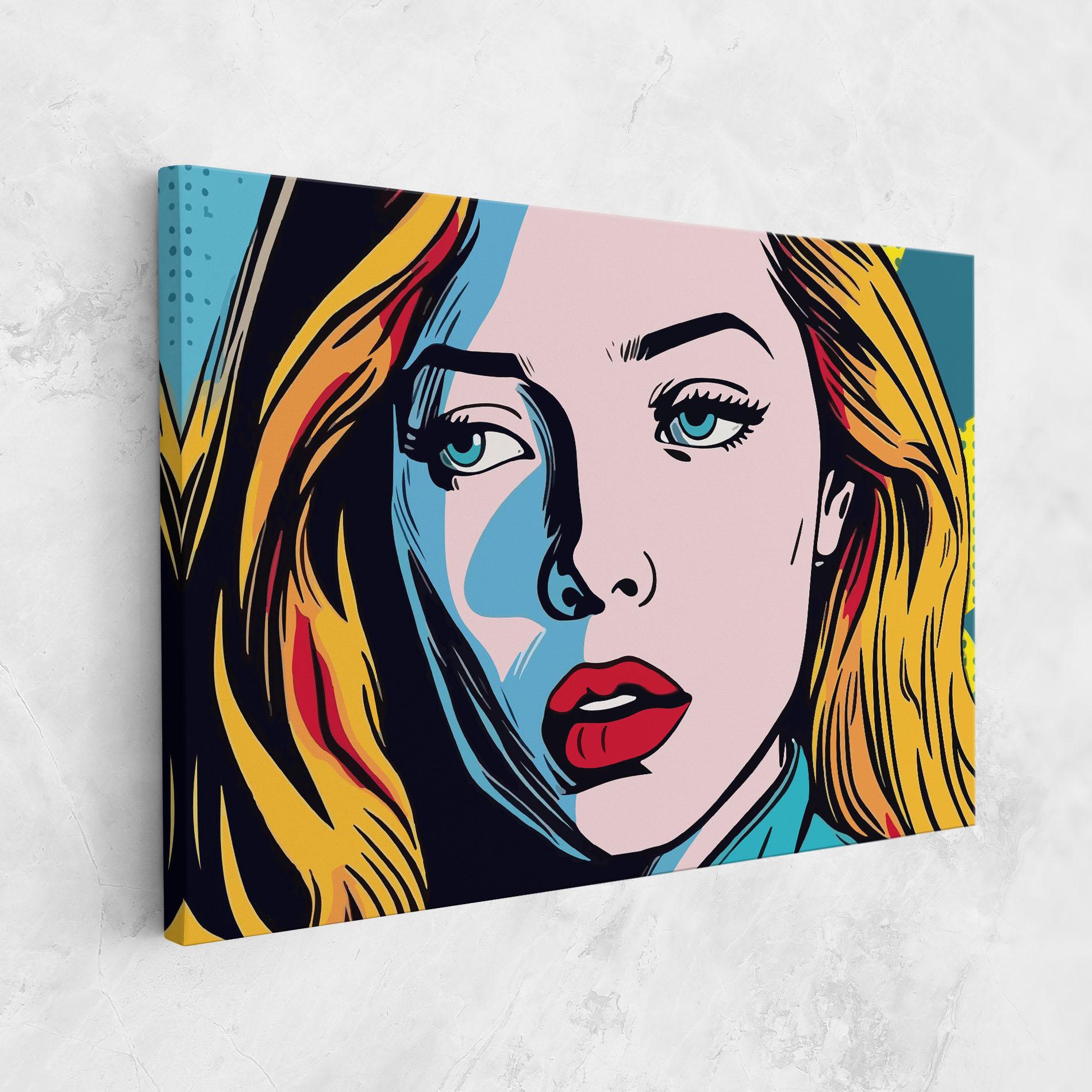 Vászonkép Pop Woman Art mockup 1